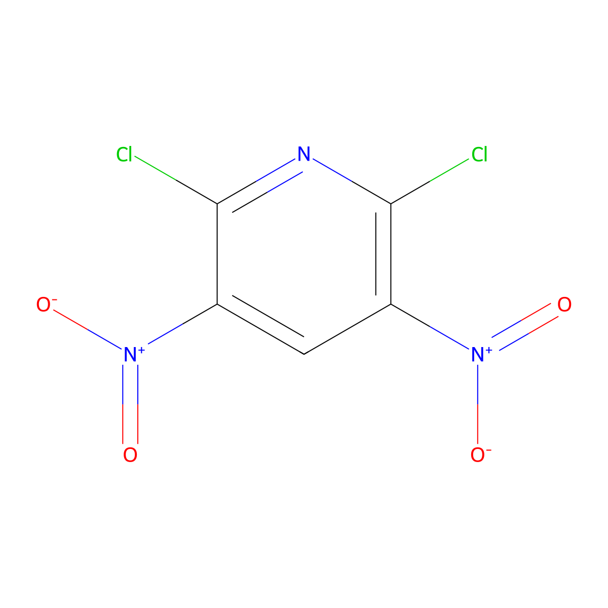 2,6-Dichloro-3,5-dinitropyridine molecular structure, CAS 342777-51-9