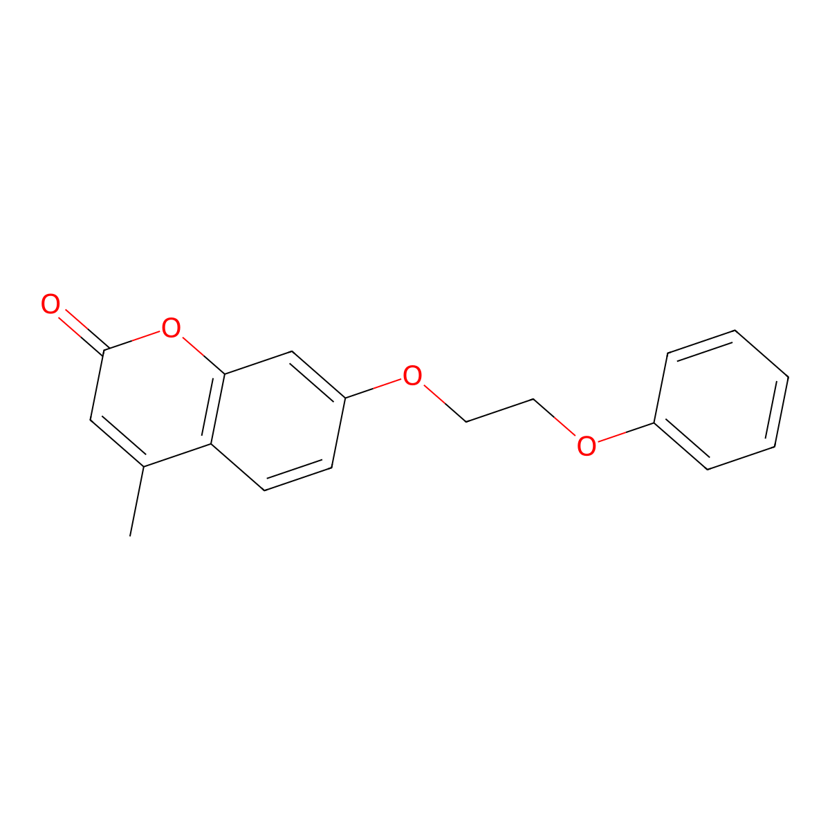 4-methyl-7-(2-phenoxyethoxy)-2H-chromen-2-one molecular structure, CAS 342778-68-1