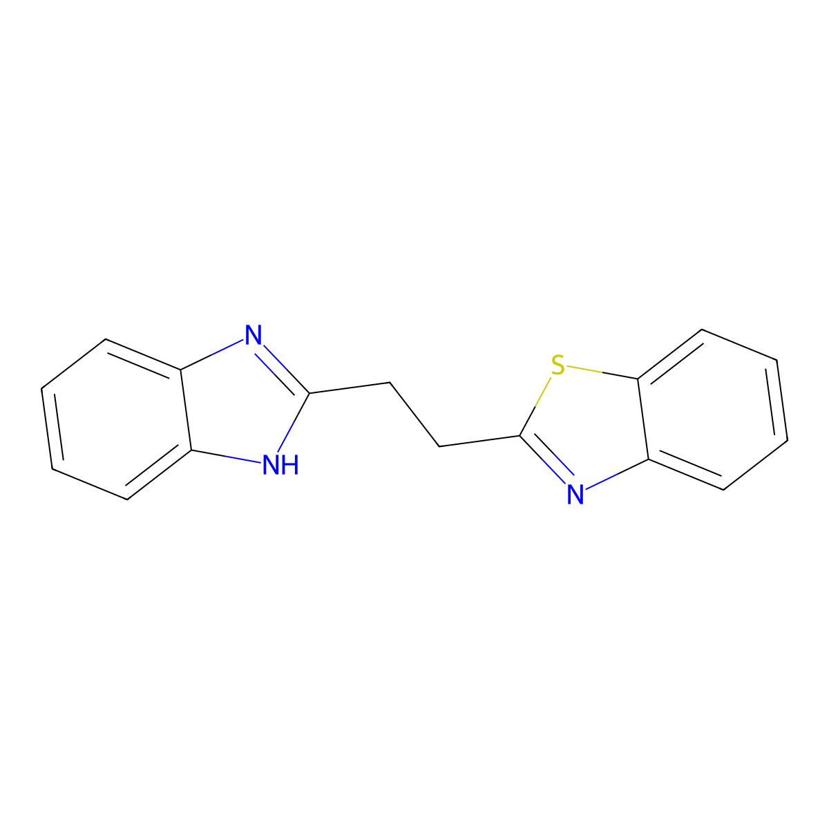 2-[2-(1H-benzimidazol-2-yl)ethyl]-1,3-benzothiazole molecular structure, CAS 342778-81-8