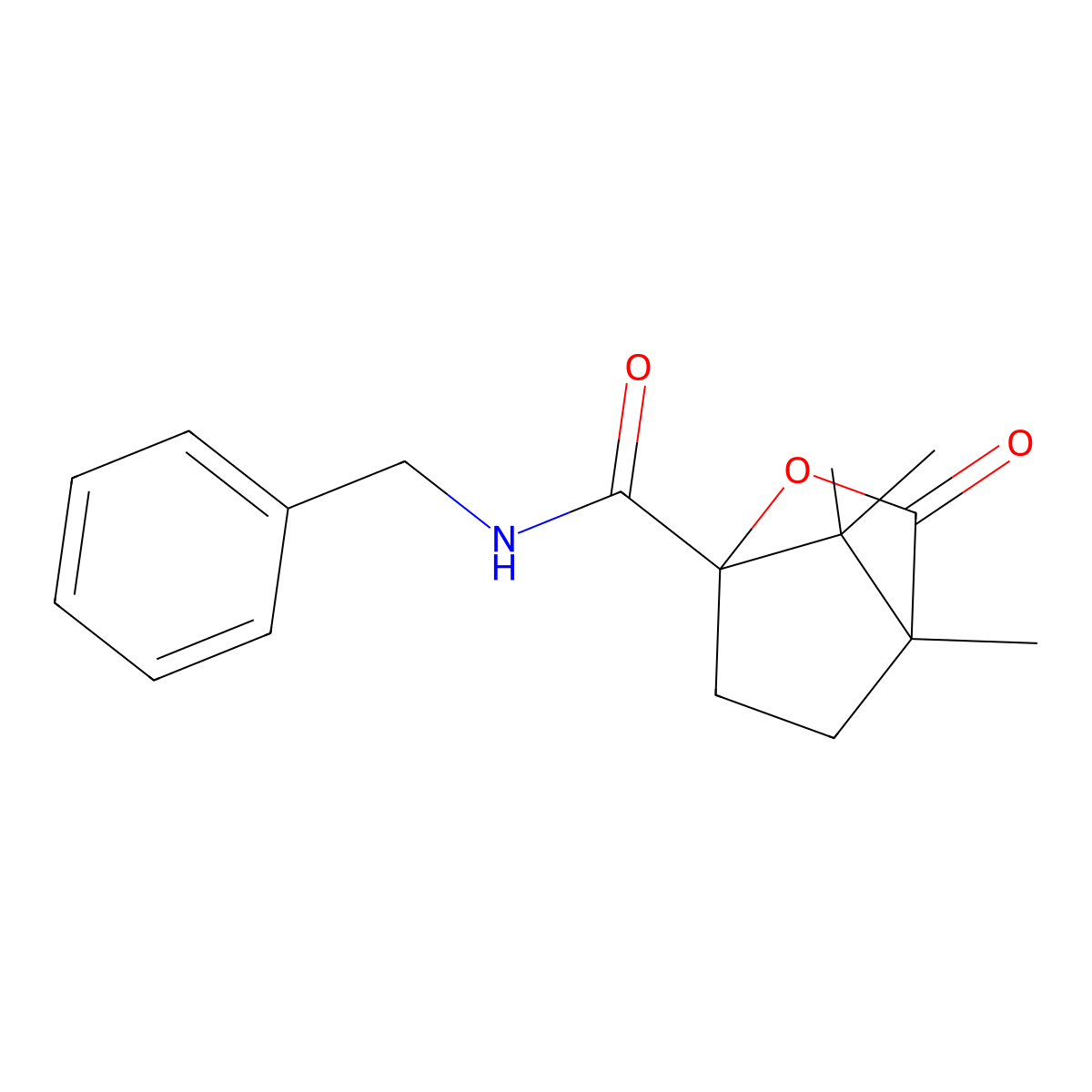 N-benzyl-4,7,7-trimethyl-3-oxo-2-oxabicyclo[2.2.1]heptane-1-carboxamide molecular structure, CAS 342778-84-1