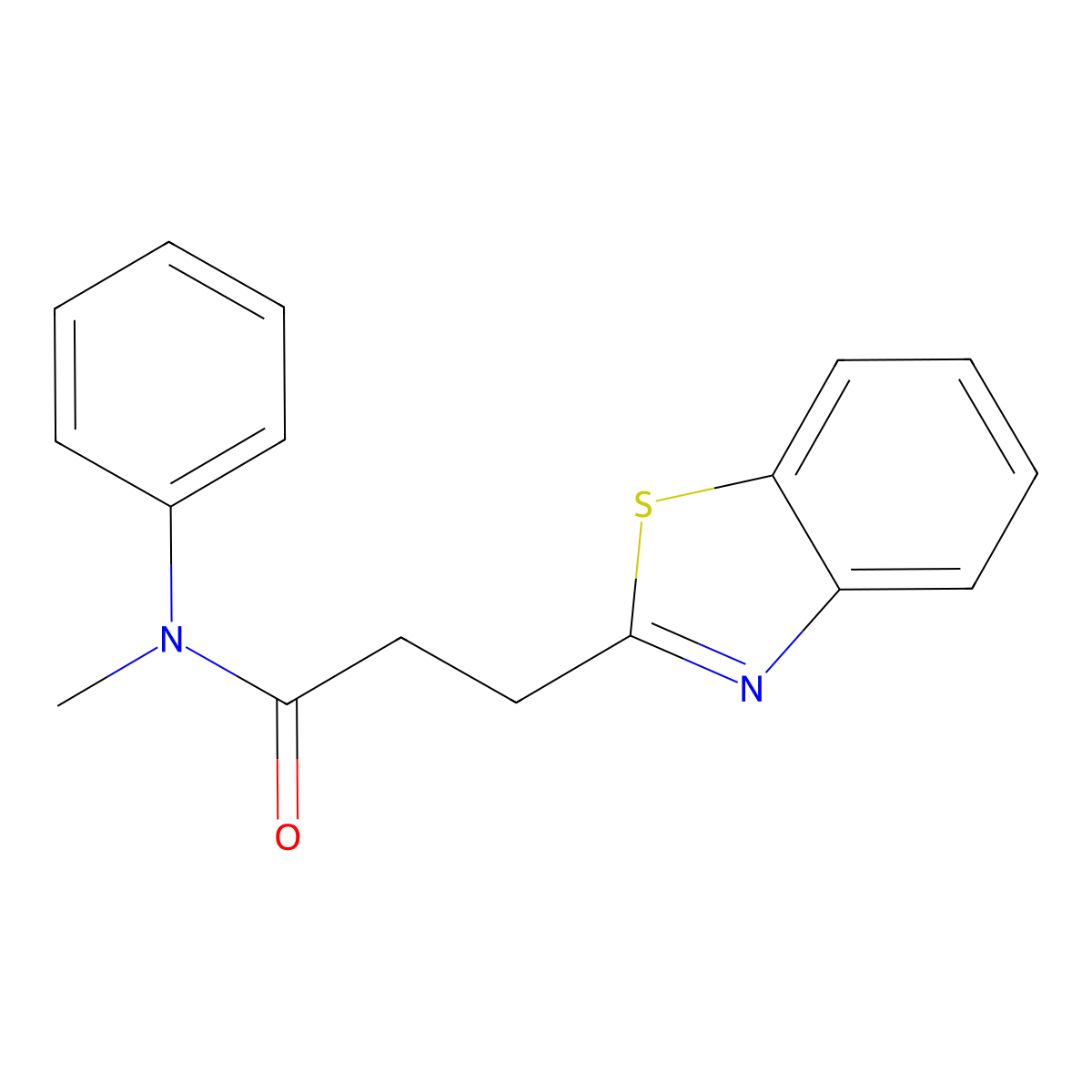 3-(1,3-benzothiazol-2-yl)-N-methyl-N-phenylpropanamide molecular structure, CAS 342778-94-3