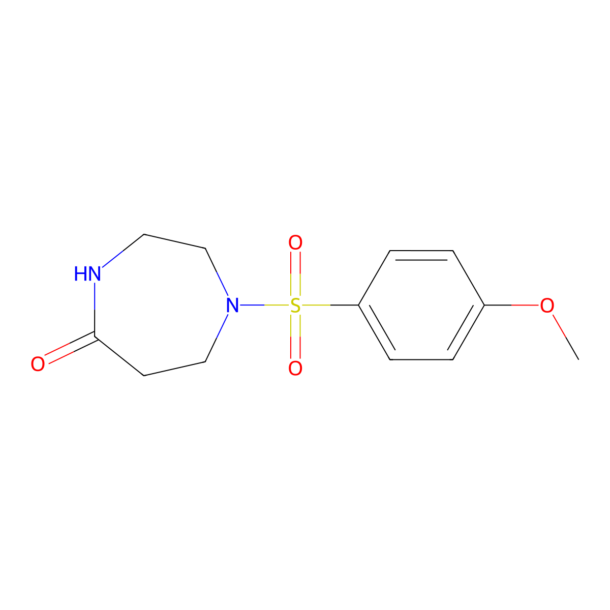 1-(4-Methoxyphenyl)sulfonyl-1,4-diazepan-5-one molecular structure, CAS 342779-23-1