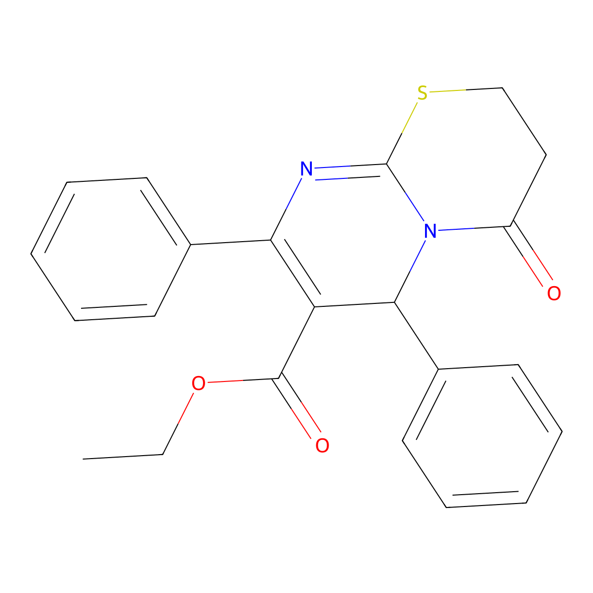 ethyl 4-oxo-6,8-diphenyl-2H,3H,4H,6H-pyrimido[2,1-b][1,3]thiazine-7-carboxylate molecular structure, CAS 342779-54-8