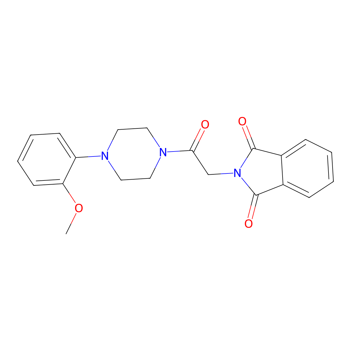 2-[2-[4-(2-Methoxyphenyl)piperazin-1-yl]-2-oxoethyl]isoindole-1,3-dione molecular structure, CAS 342779-89-9