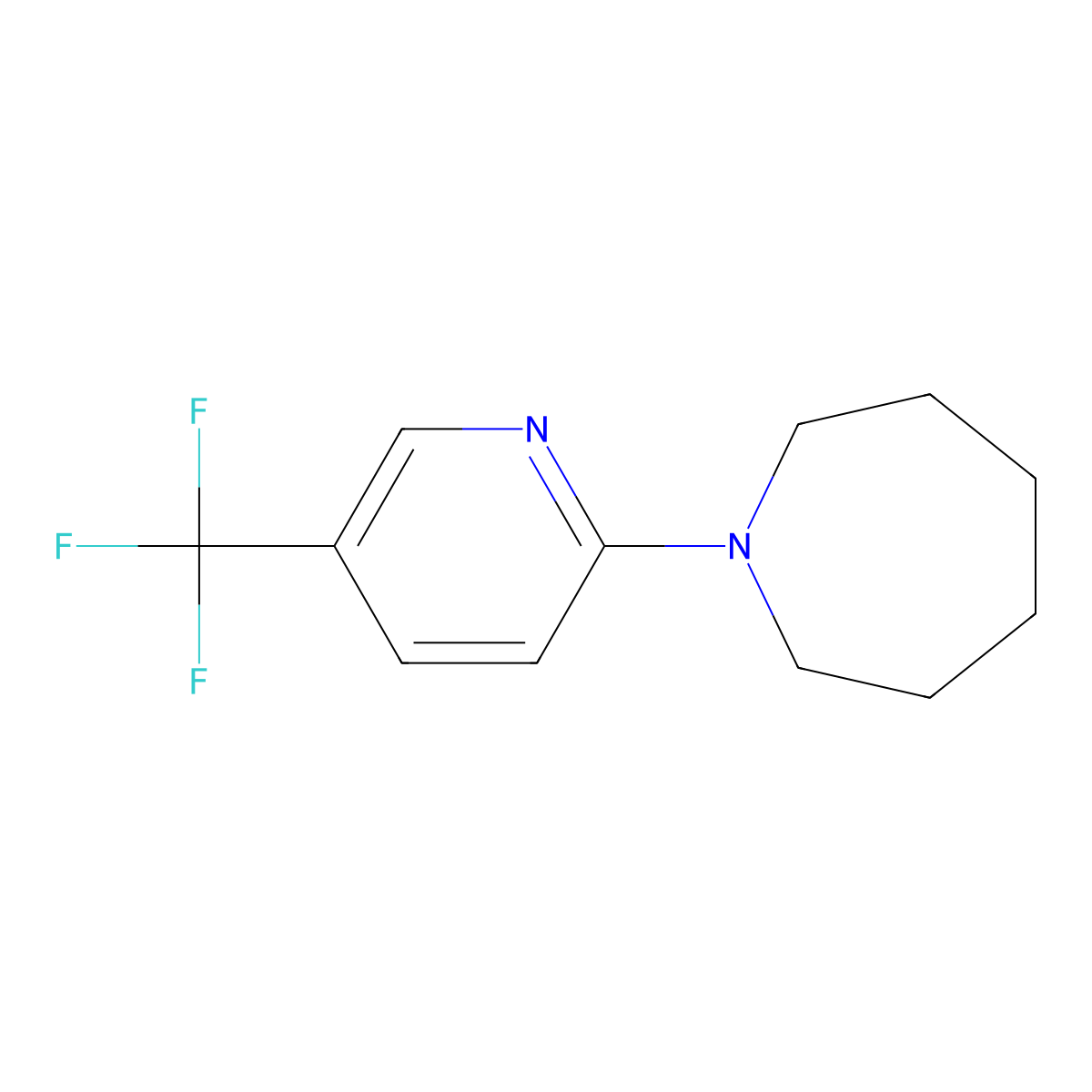 1-[5-(Trifluoromethyl)pyridin-2-yl]azepane molecular structure, CAS 342781-14-0