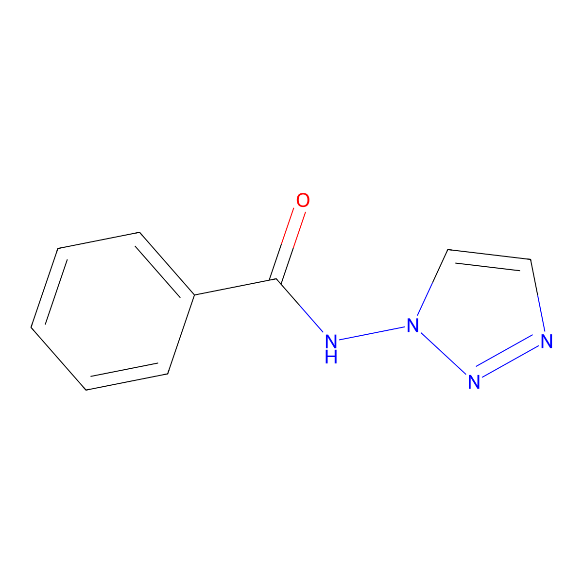 N-(triazol-1-yl)benzamide molecular structure, CAS 342785-77-7