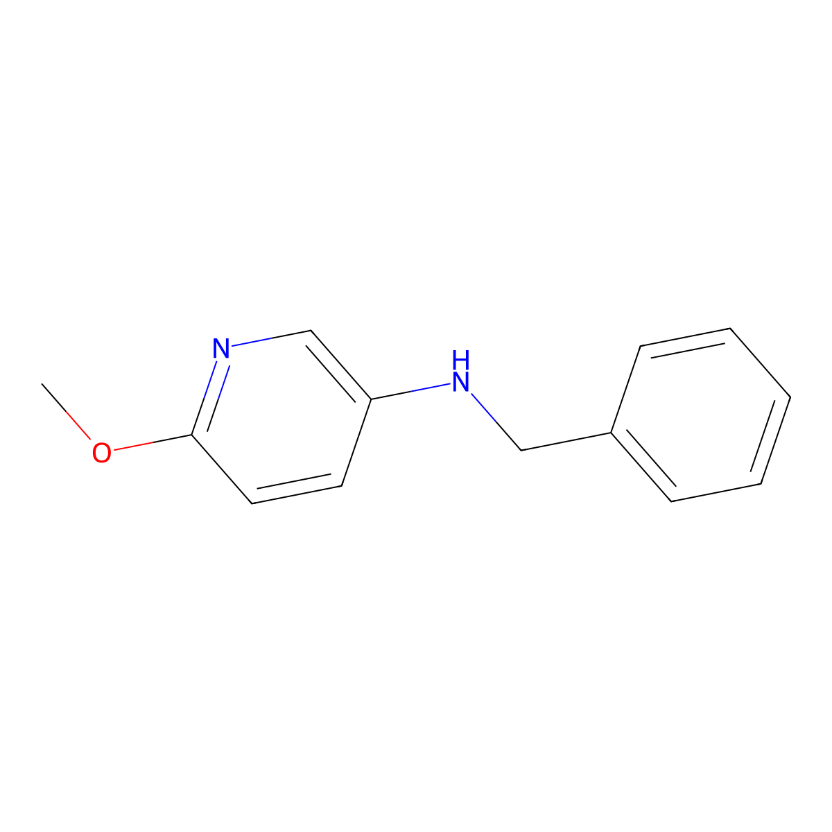 N-benzyl-6-methoxypyridin-3-amine molecular structure, CAS 342793-48-0