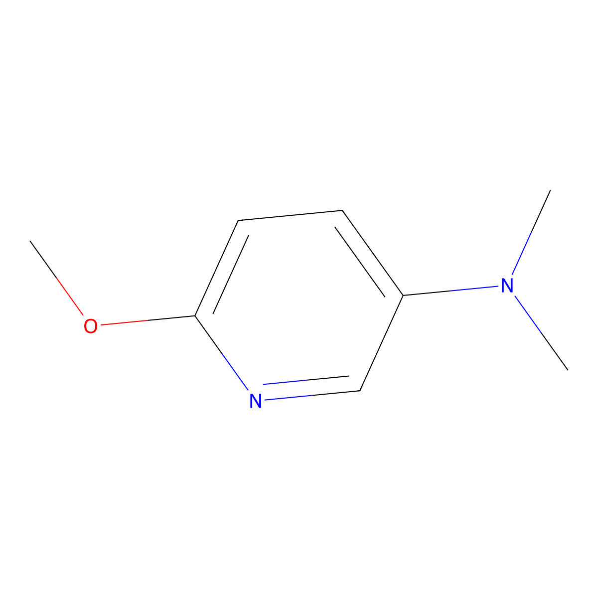 (6-Methoxy-pyridin-3-yl)-dimethyl-amine molecular structure, CAS 342793-50-4
