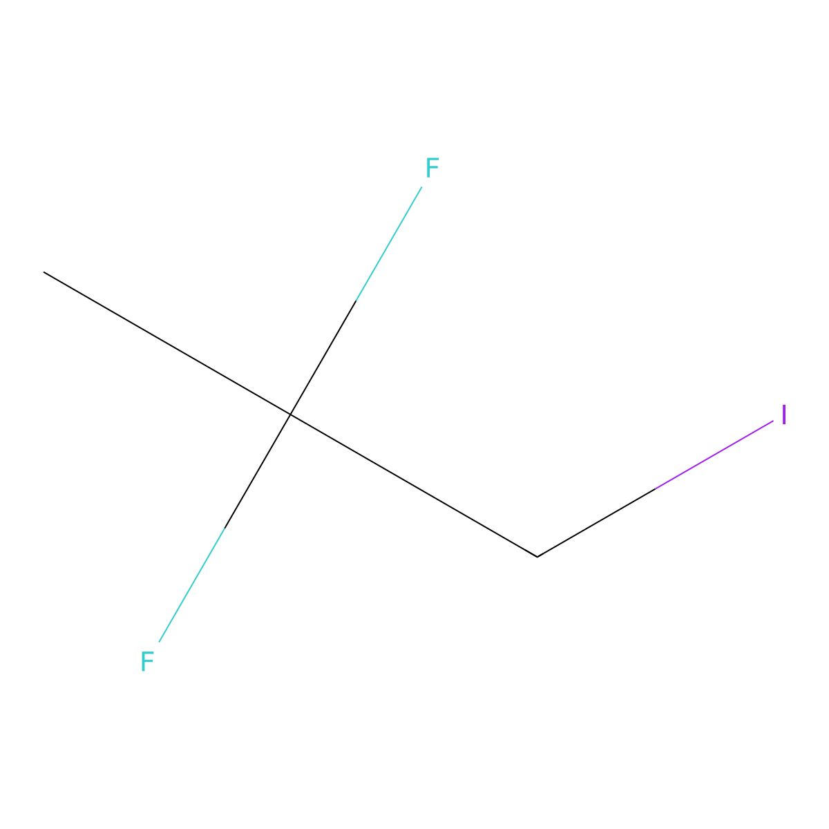 2,2-Difluoro-1-iodopropane molecular structure, CAS 34280-36-9