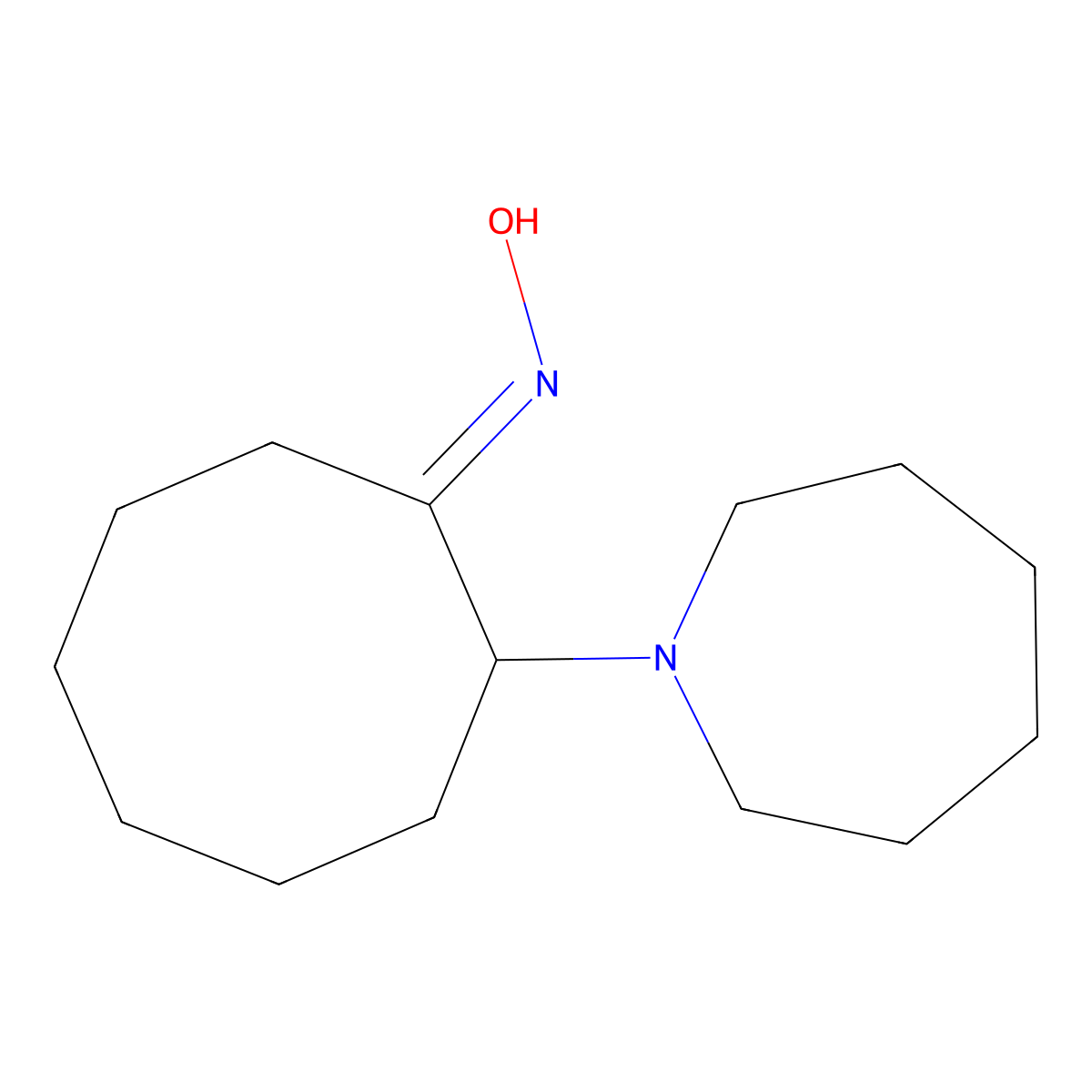 N-[2-(azepan-1-yl)cyclooctylidene]hydroxylamine molecular structure, CAS 342804-10-8