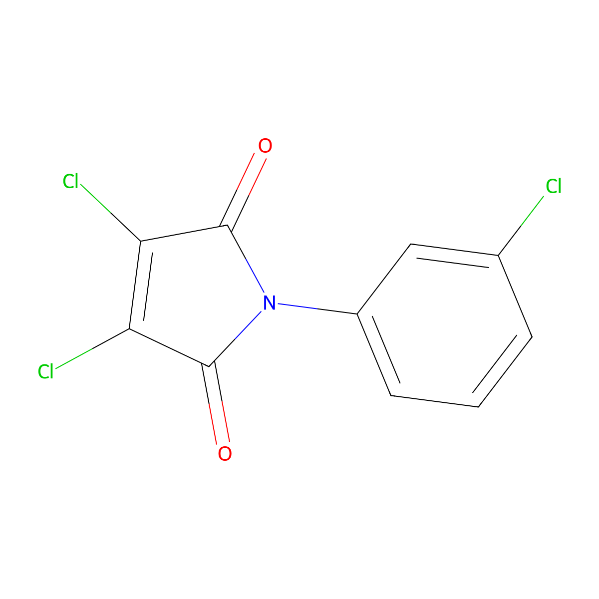 3,4-Dichloro-1-(3-chlorophenyl)-1h-pyrrole-2,5-dione molecular structure, CAS 34281-49-7