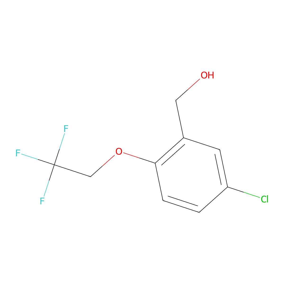 2-(2,2,2-Trifluoroethoxy)-5-chlorobenzyl alcohol molecular structure, CAS 342816-23-3