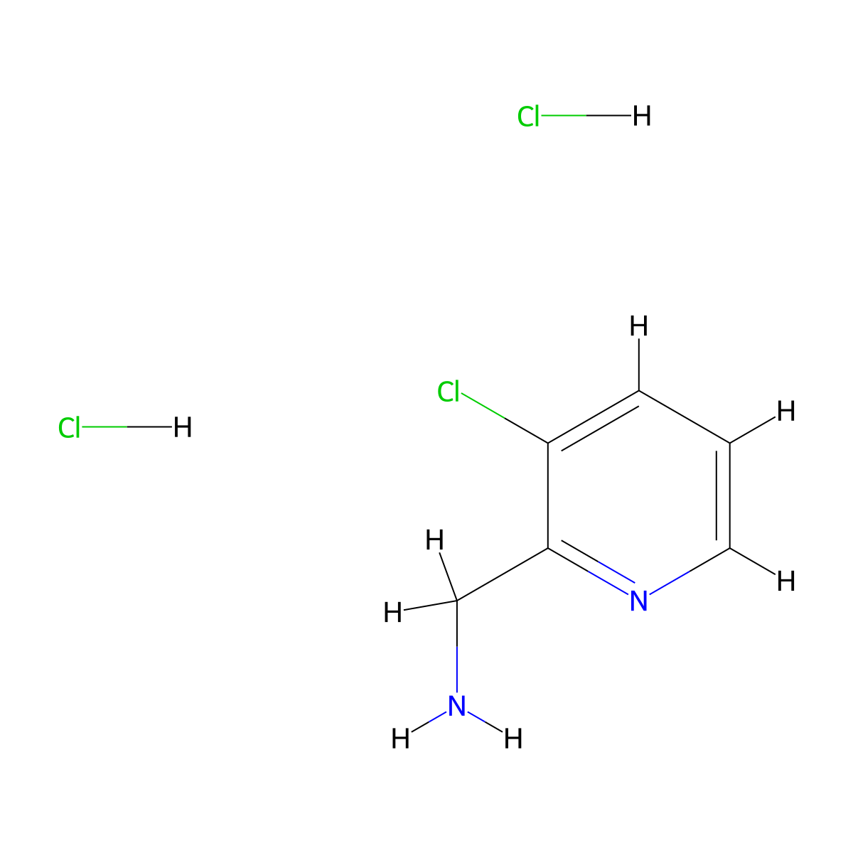 C-(3-Chloro-pyridin-2-yl)-methylamine dihydrochloride molecular structure, CAS 342816-31-3