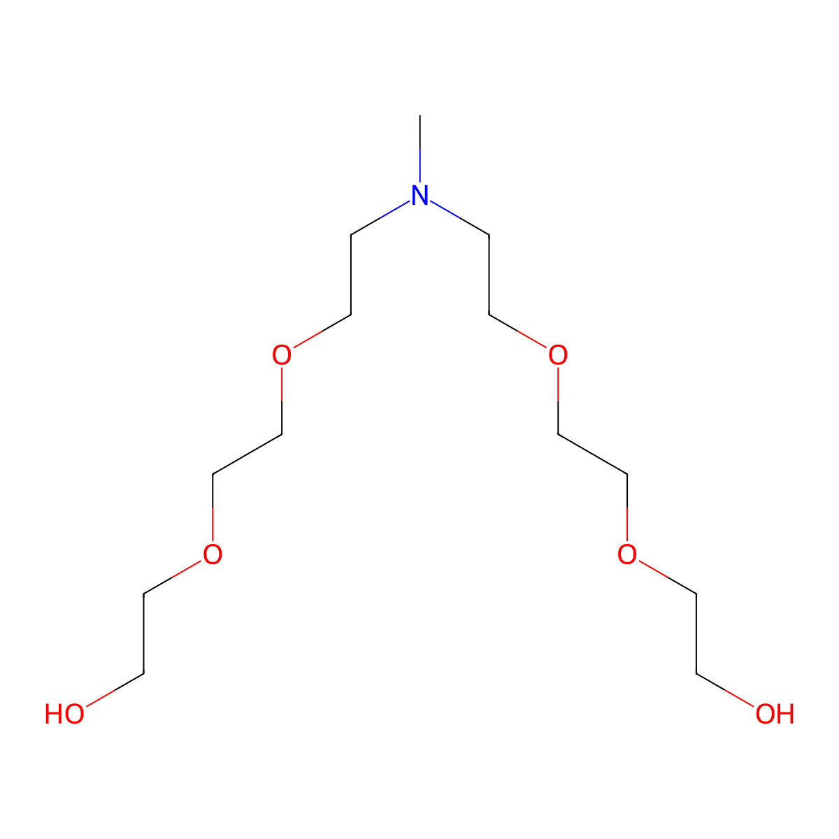N-Me-N-bis(PEG2-OH) molecular structure, CAS 342818-95-5