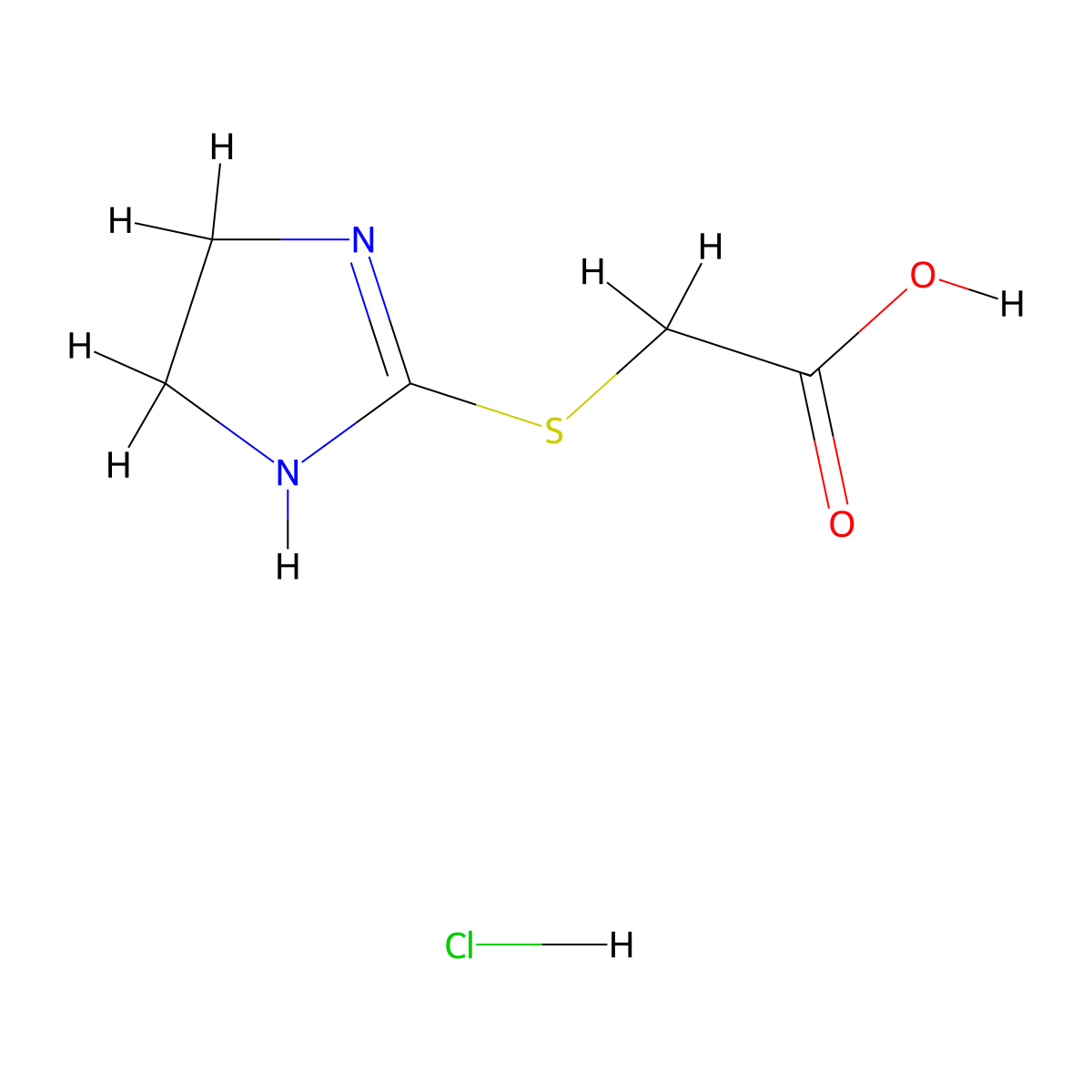 2-((4,5-Dihydro-1H-imidazol-2-yl)thio)acetic acid hydrochloride molecular structure, CAS 34283-85-7