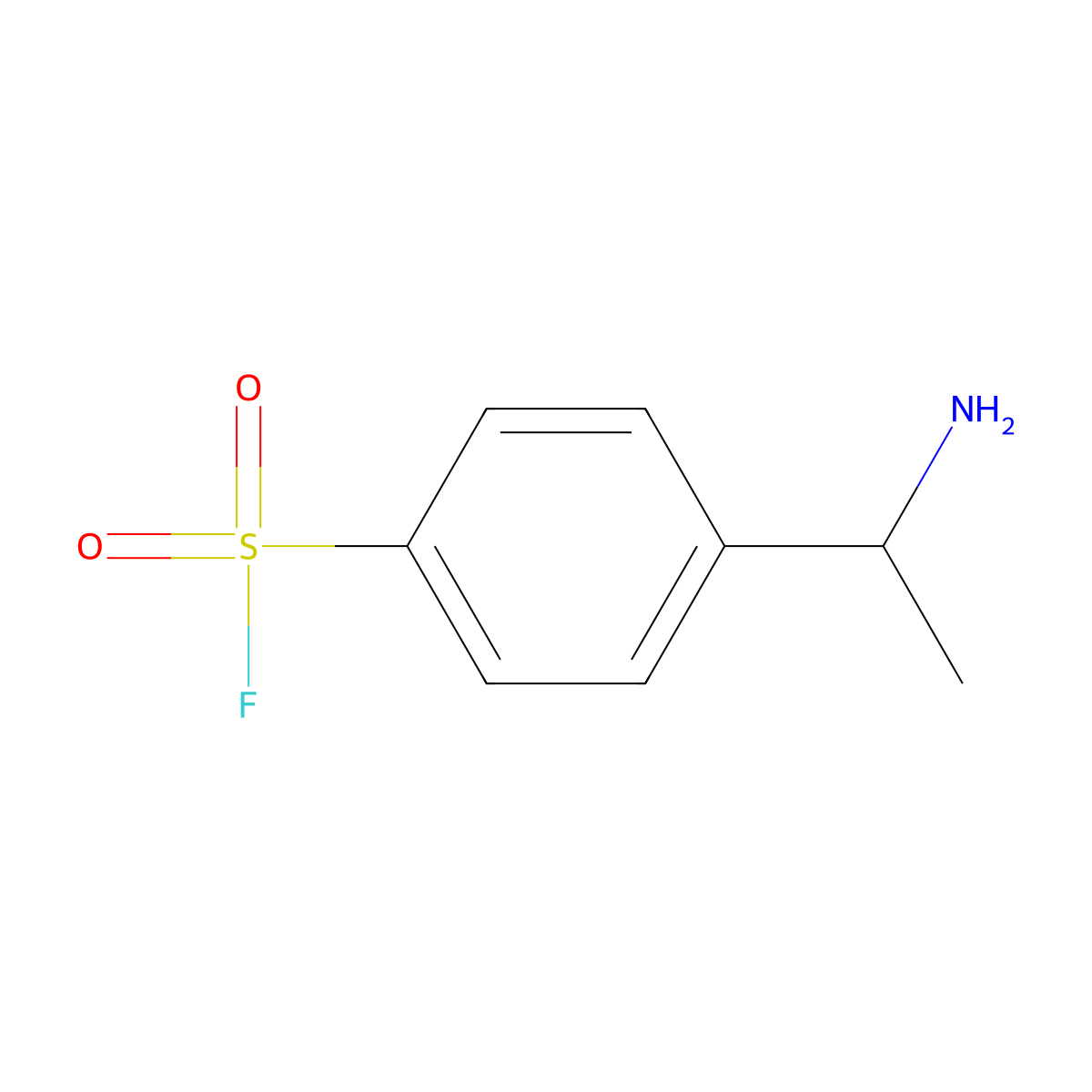 4-(1-Aminoethyl)benzene-1-sulfonyl fluoride molecular structure, CAS 34284-74-7