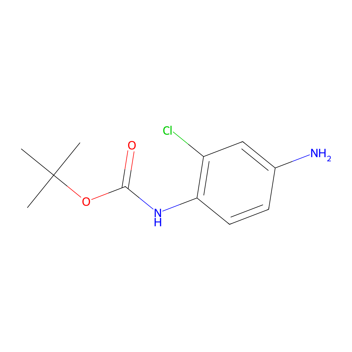 tert-Butyl (4-amino-2-chlorophenyl)carbamate molecular structure, CAS 342882-96-6