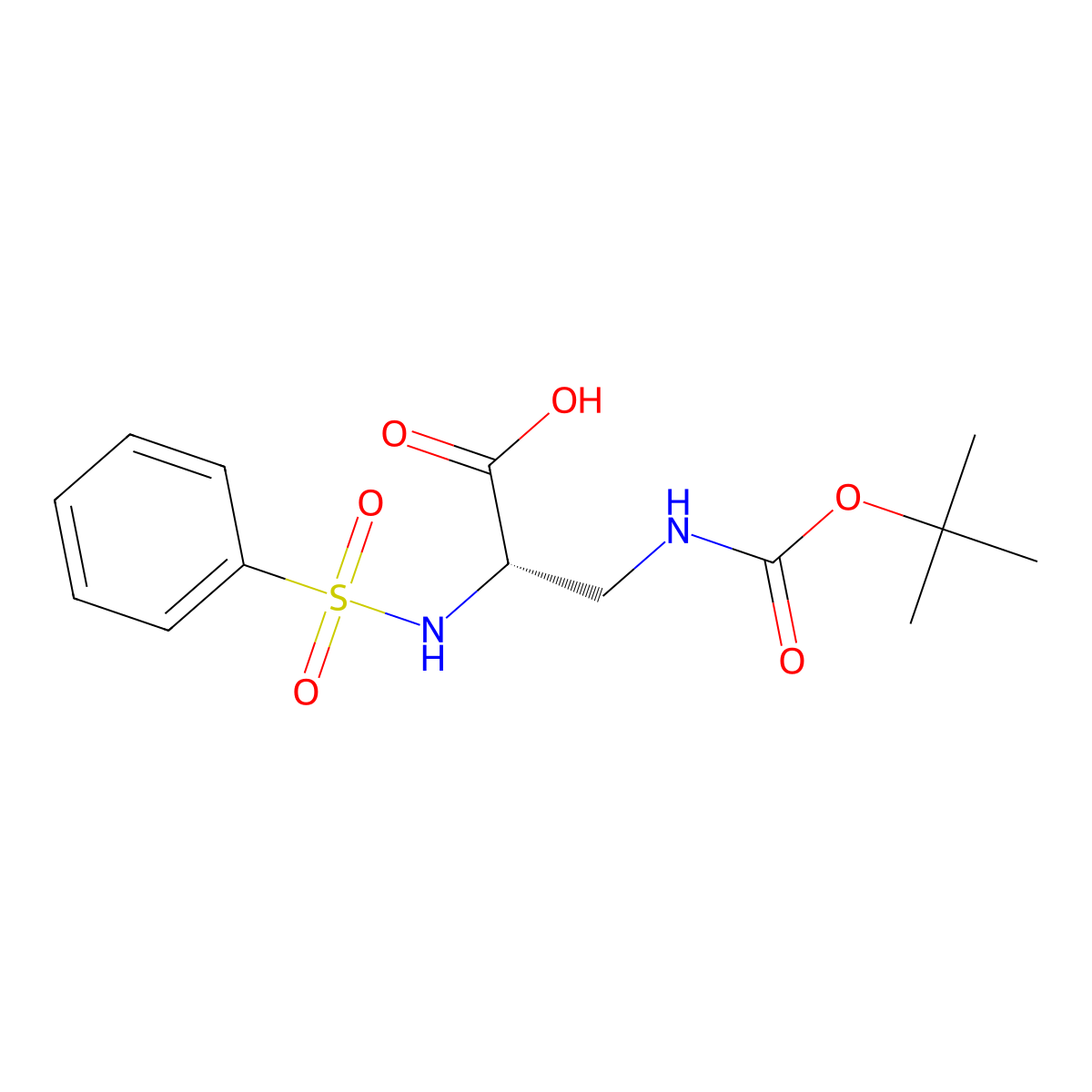 (S)-Boc-3-amino-2-(phenylsulfonylamino)-propionic acid molecular structure, CAS 342888-28-2