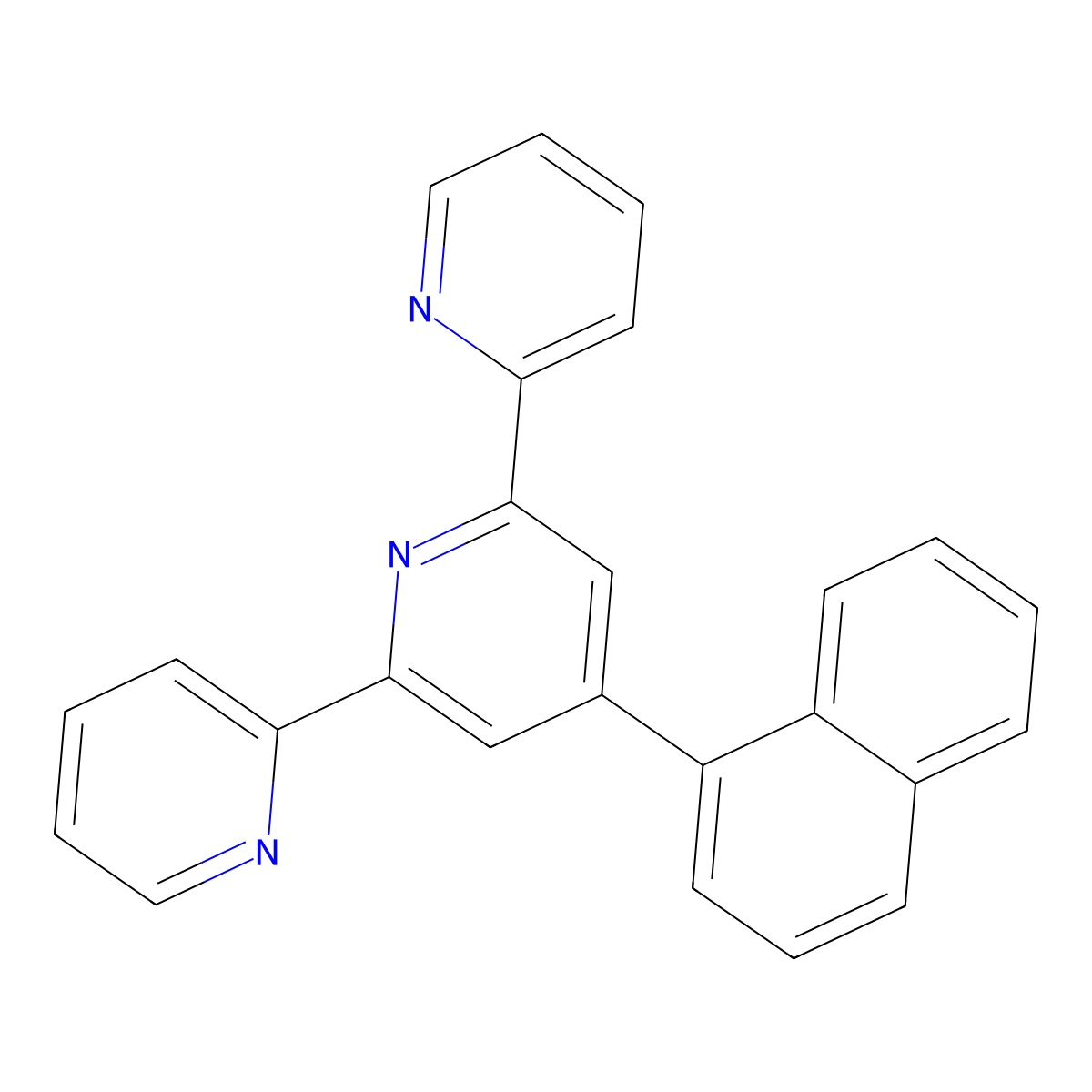 4'-(Naphthalen-1-yl)-2,2':6',2''-terpyridine molecular structure, CAS 342888-76-0
