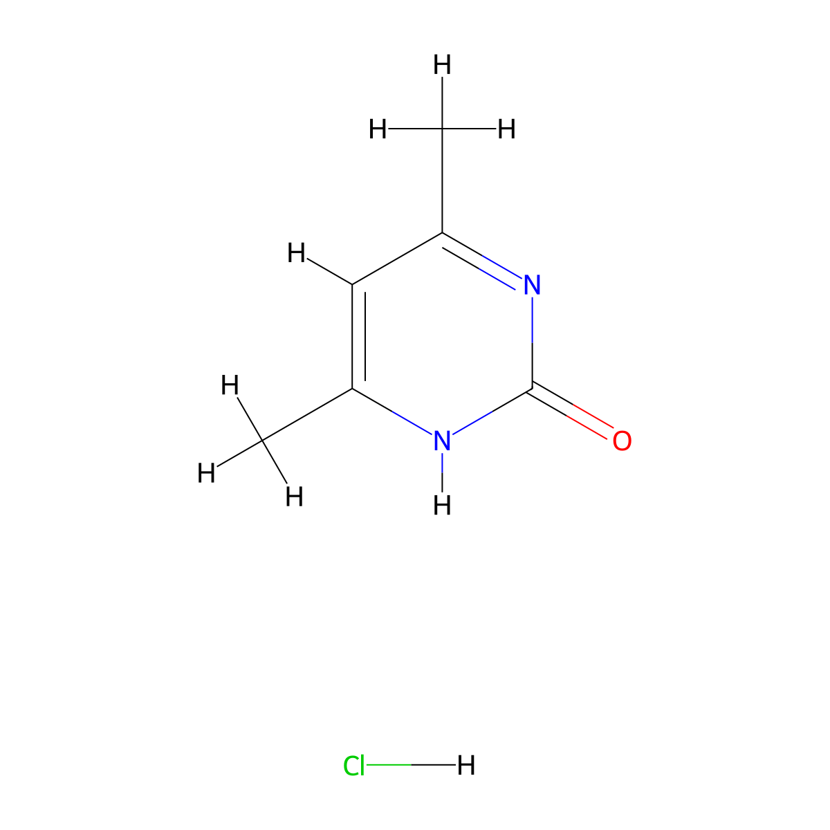 4,6-Dimethyl-2(1H)-pyrimidinone hydrochloride molecular structure, CAS 34289-60-6
