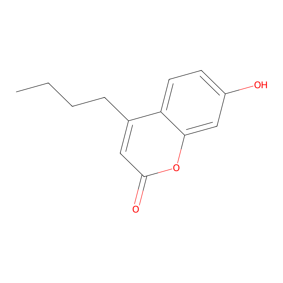 4-butyl-7-hydroxy-2H-chromen-2-one molecular structure, CAS 342894-11-5