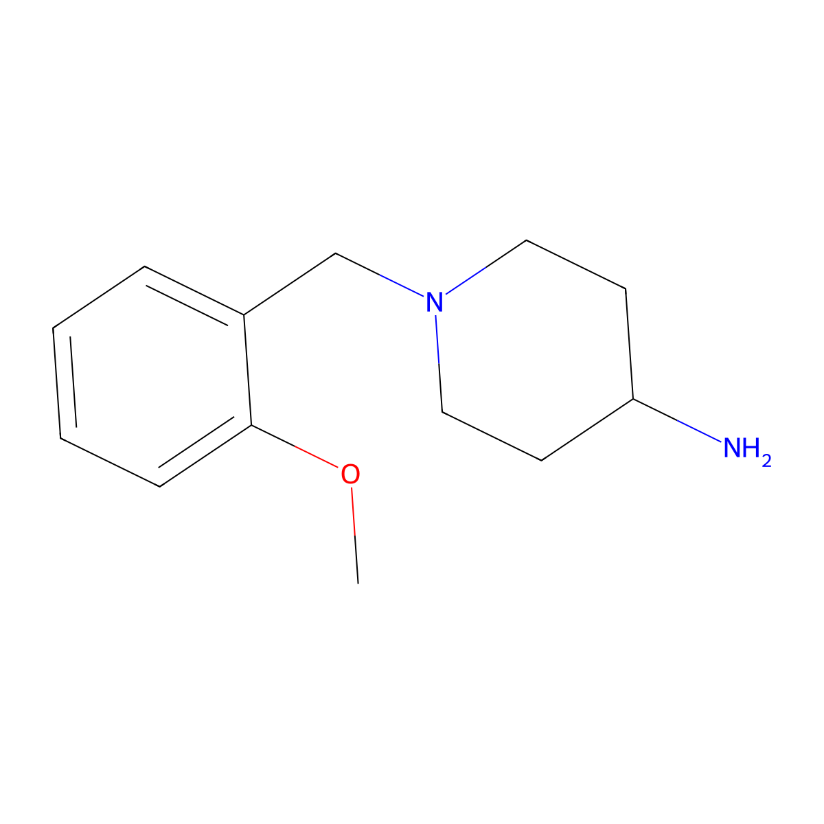 1-[(2-Methoxyphenyl)methyl]piperidin-4-amine molecular structure, CAS 342894-55-7
