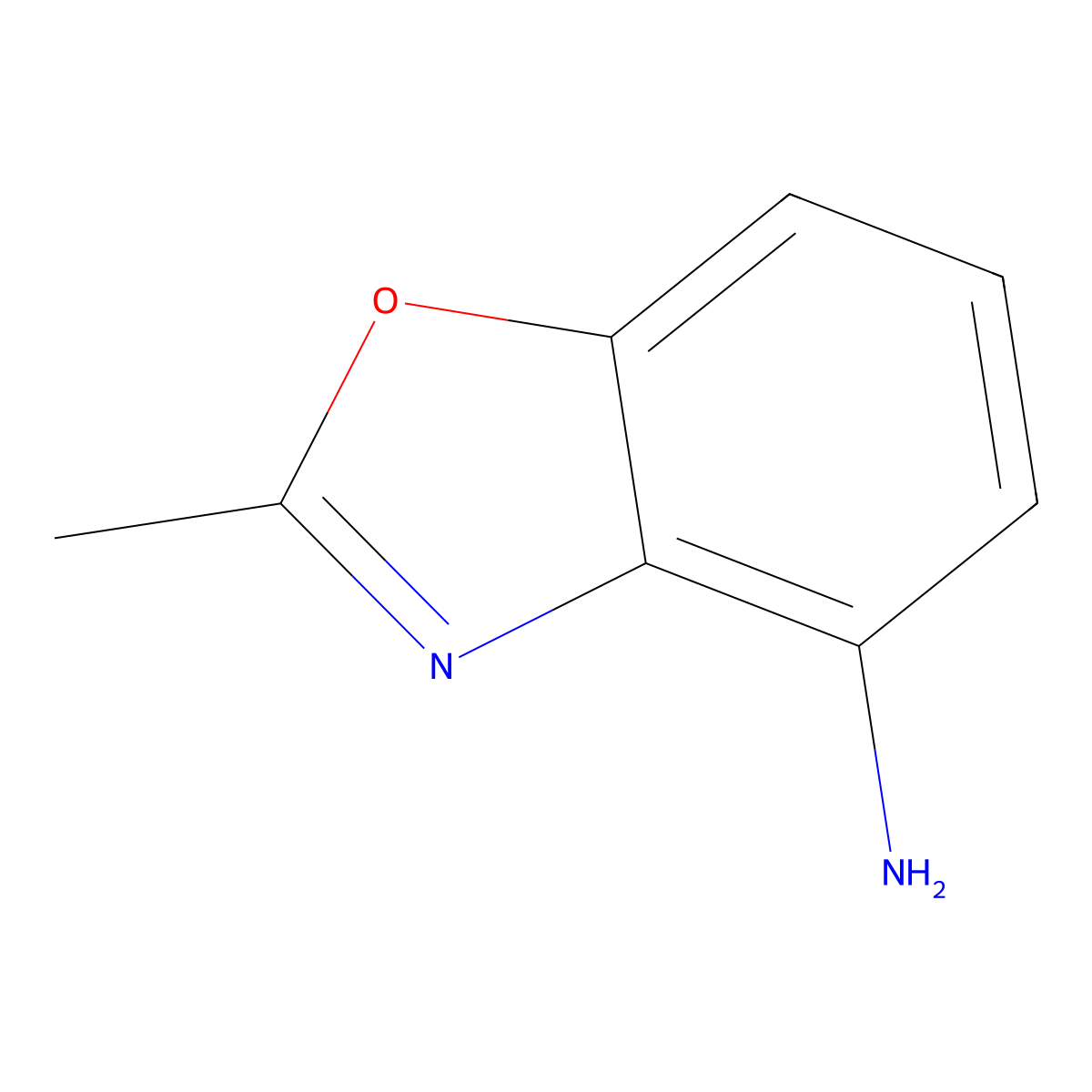 2-Methyl-1,3-benzoxazol-4-amine molecular structure, CAS 342897-54-5