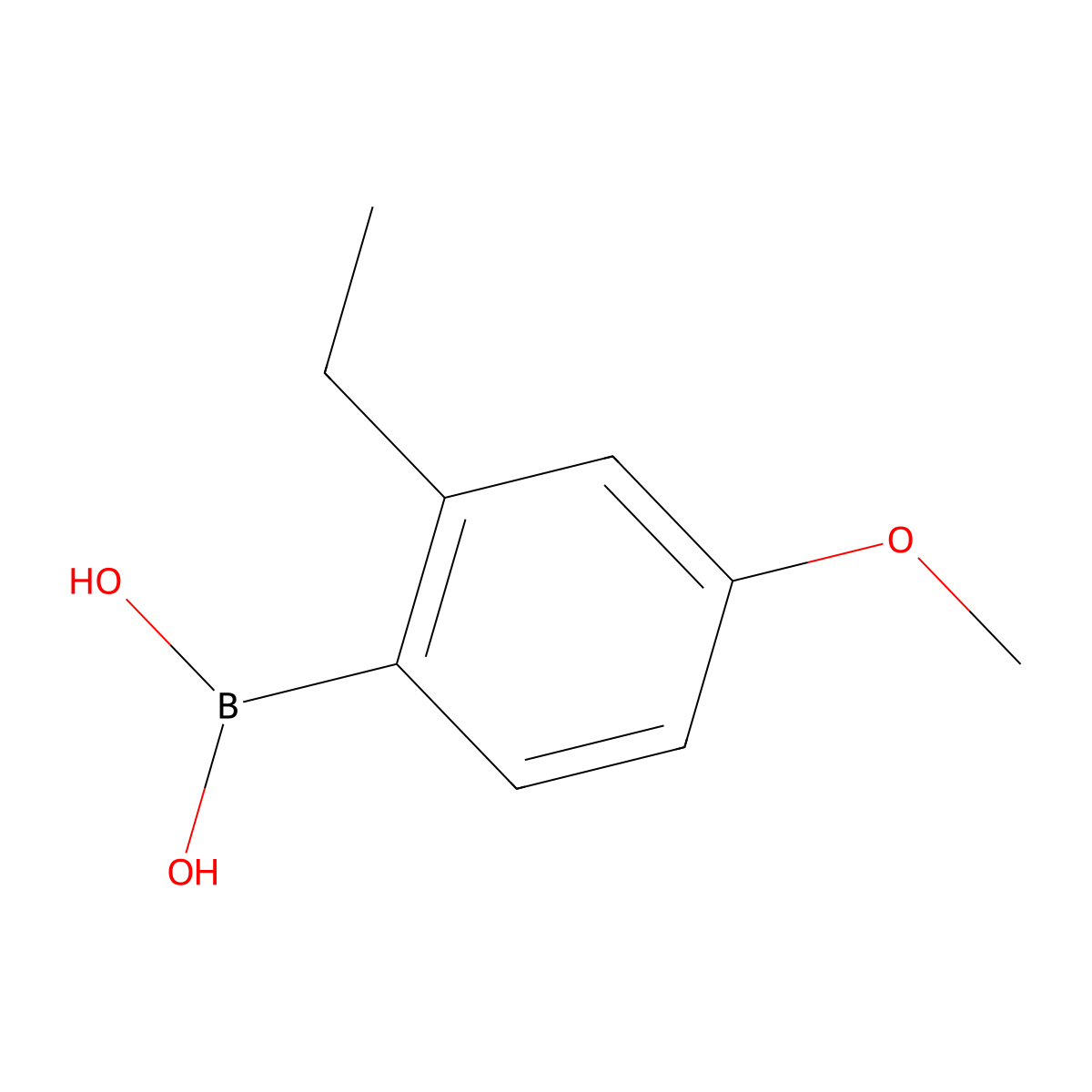 (2-Ethyl-4-methoxyphenyl)boronic acid molecular structure, CAS 342899-07-4