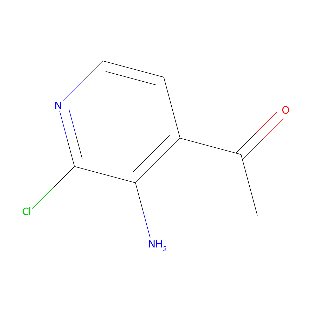 1-(3-Amino-2-chloropyridin-4-yl)ethanone molecular structure, CAS 342899-35-8