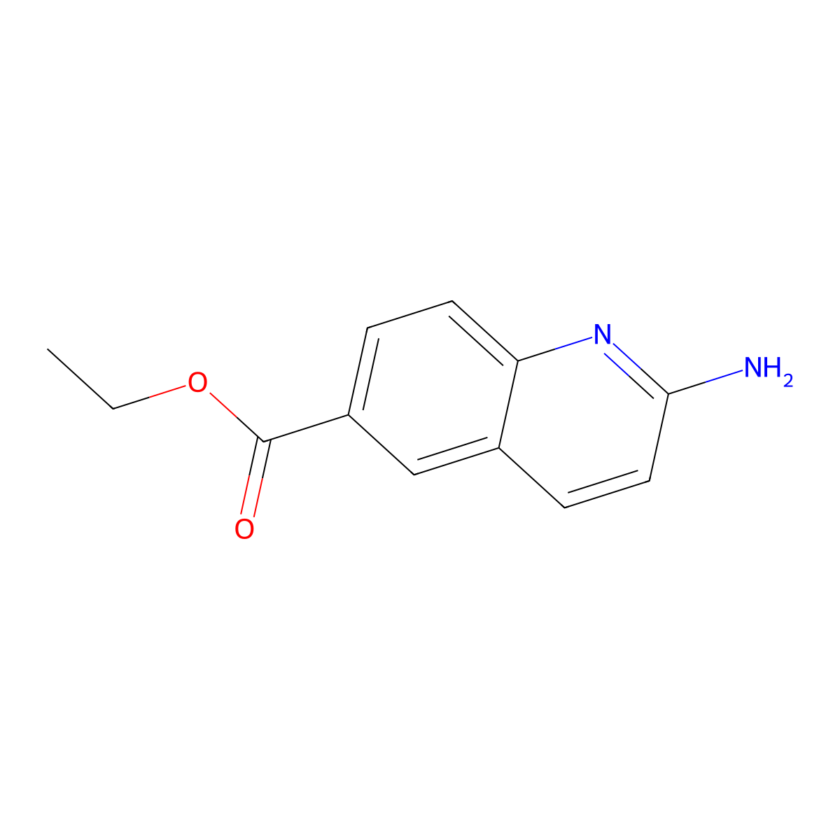 Ethyl 2-aminoquinoline-6-carboxylate molecular structure, CAS 342908-16-1