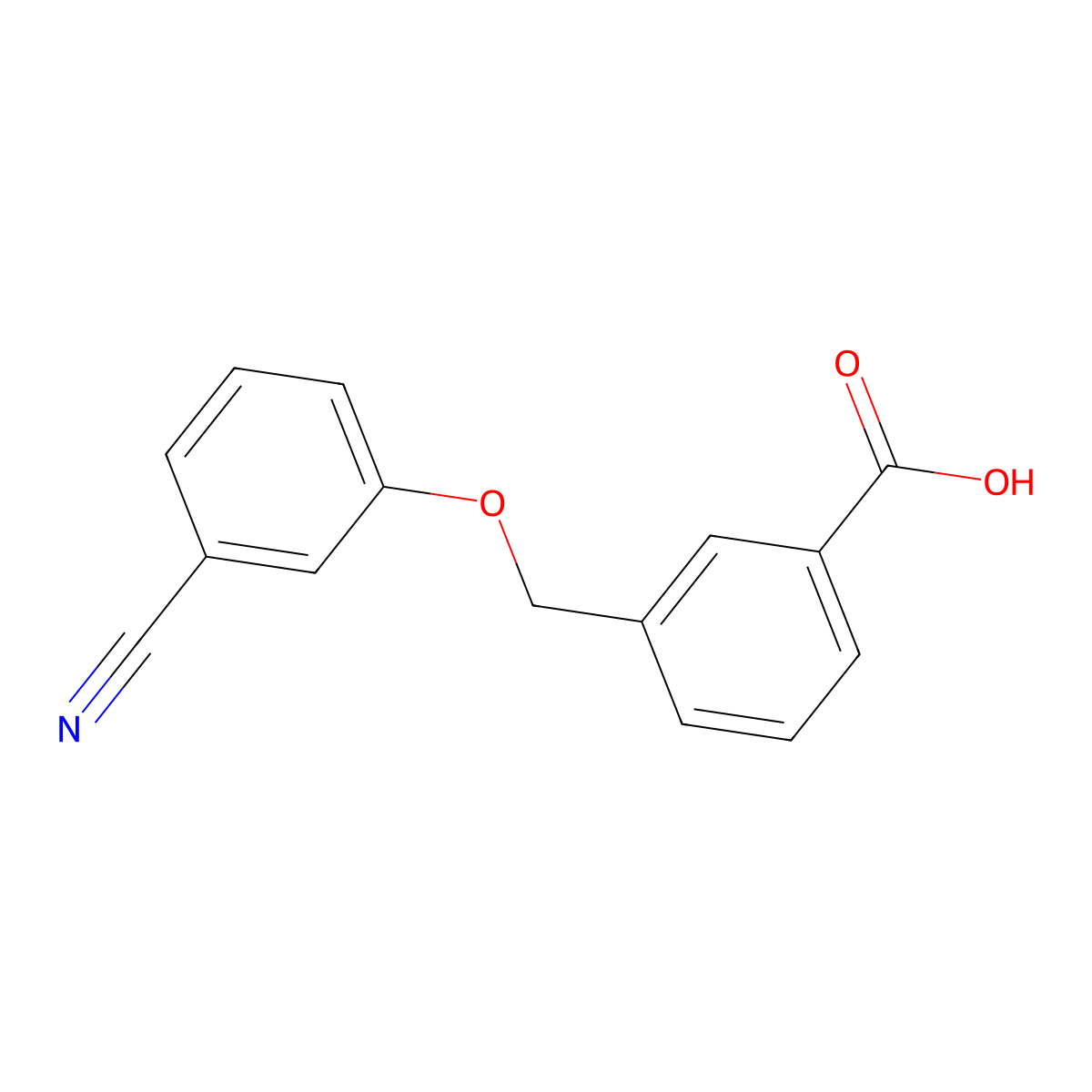 3-(3-Cyanophenoxymethyl)benzoic acid molecular structure, CAS 342908-38-7