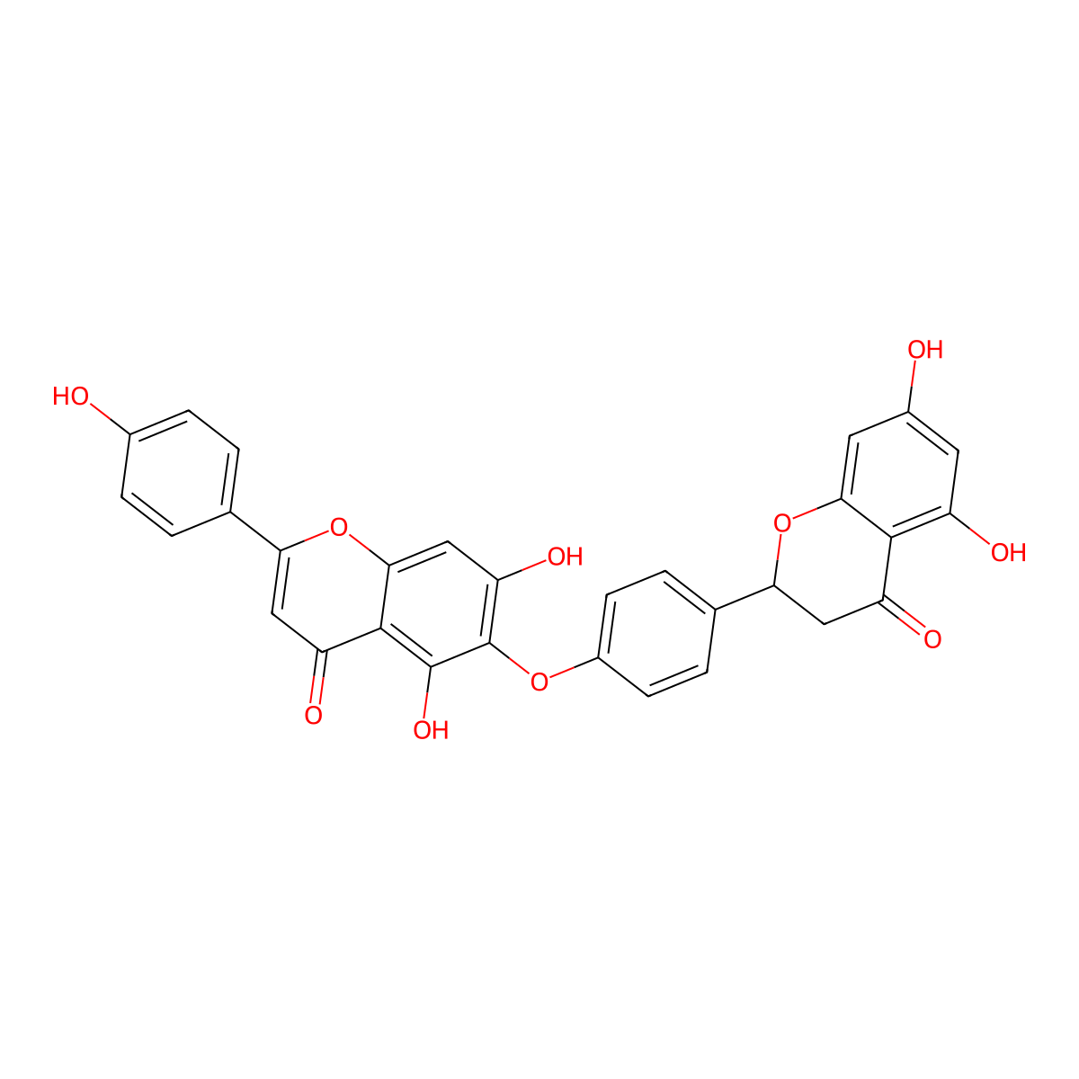 2,3-Dihydrohinokiflavone molecular structure, CAS 34292-87-0