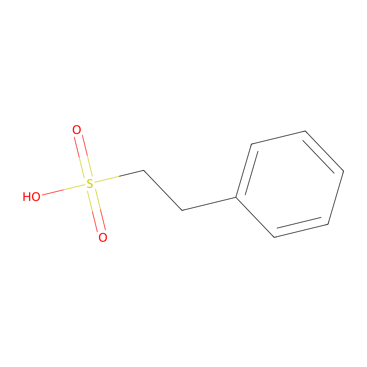 2-Phenylethane-1-sulfonic acid molecular structure, CAS 34292-93-8