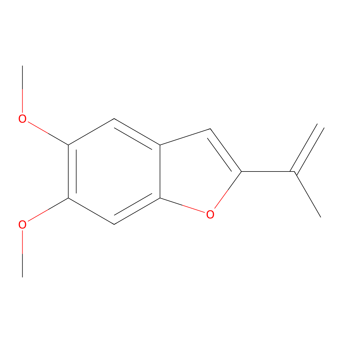 5,6-Dimethoxy-2-isopropenylbenzofuran molecular structure, CAS 34293-09-9