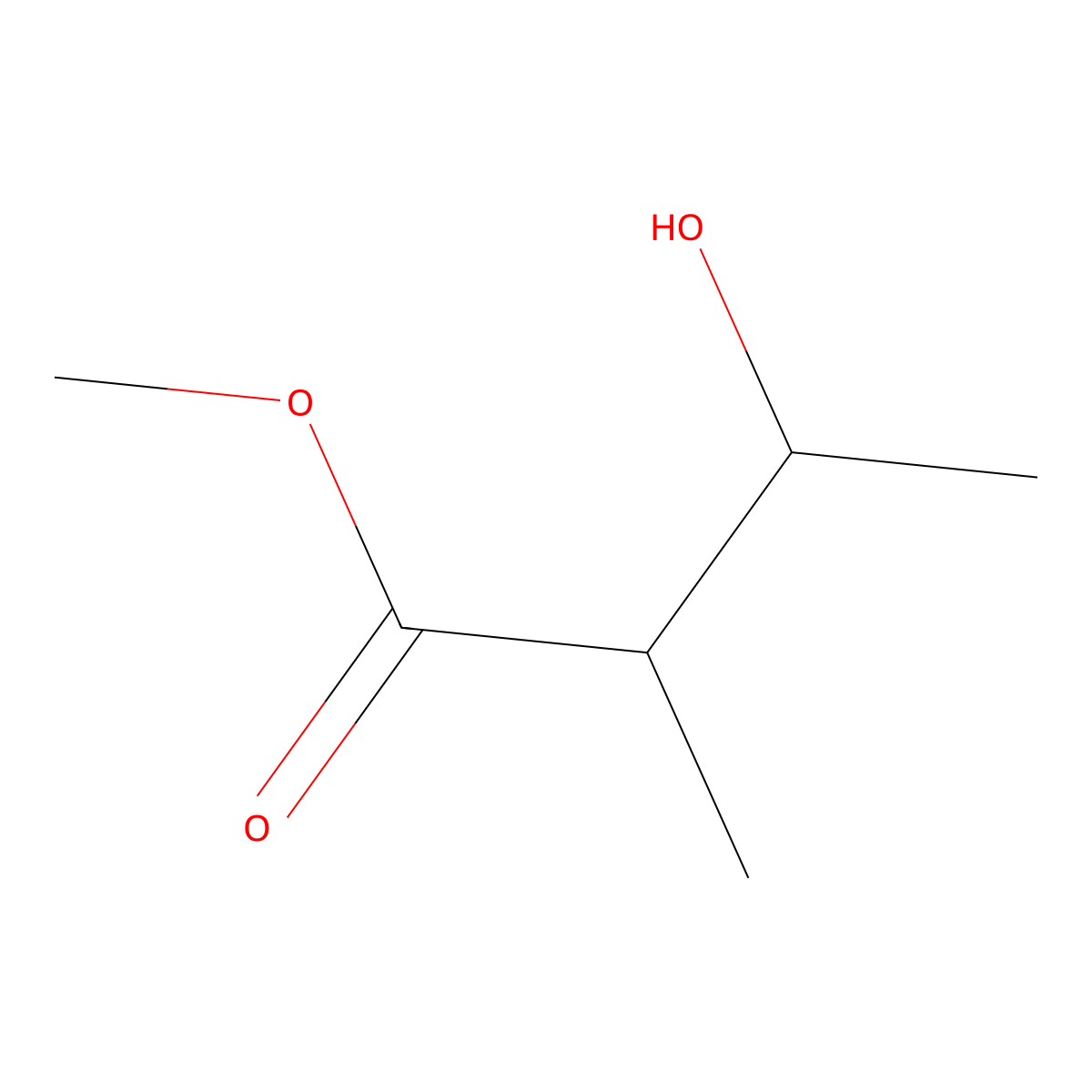 Methyl 3-hydroxy-2-methylbutanoate molecular structure, CAS 34293-67-9