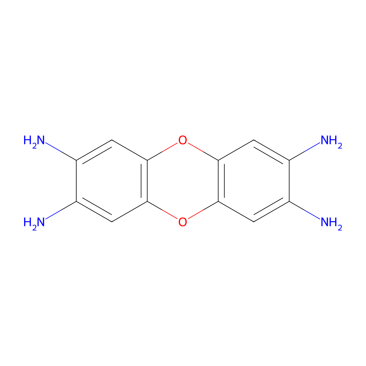 Dibenzo[b,e][1,4]dioxine-2,3,7,8-tetraamine molecular structure, CAS 34294-67-2