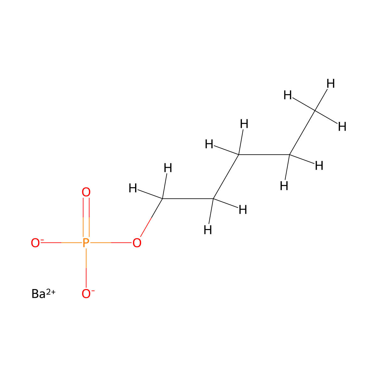 Phosphoric acid, monopentyl ester, barium salt (1:1) molecular structure, CAS 34296-07-6
