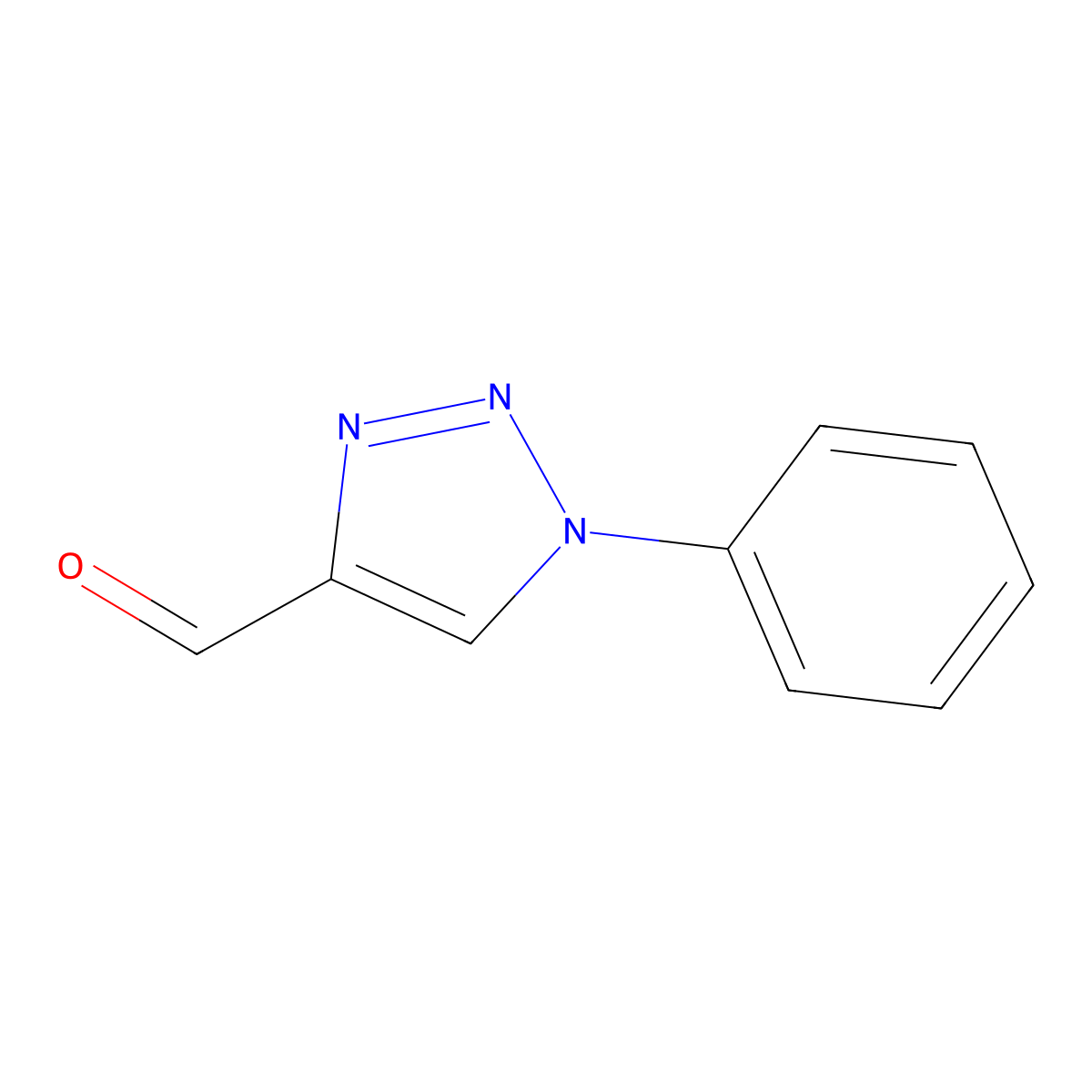 1-phenyl-1H-1,2,3-triazole-4-carbaldehyde molecular structure, CAS 34296-51-0