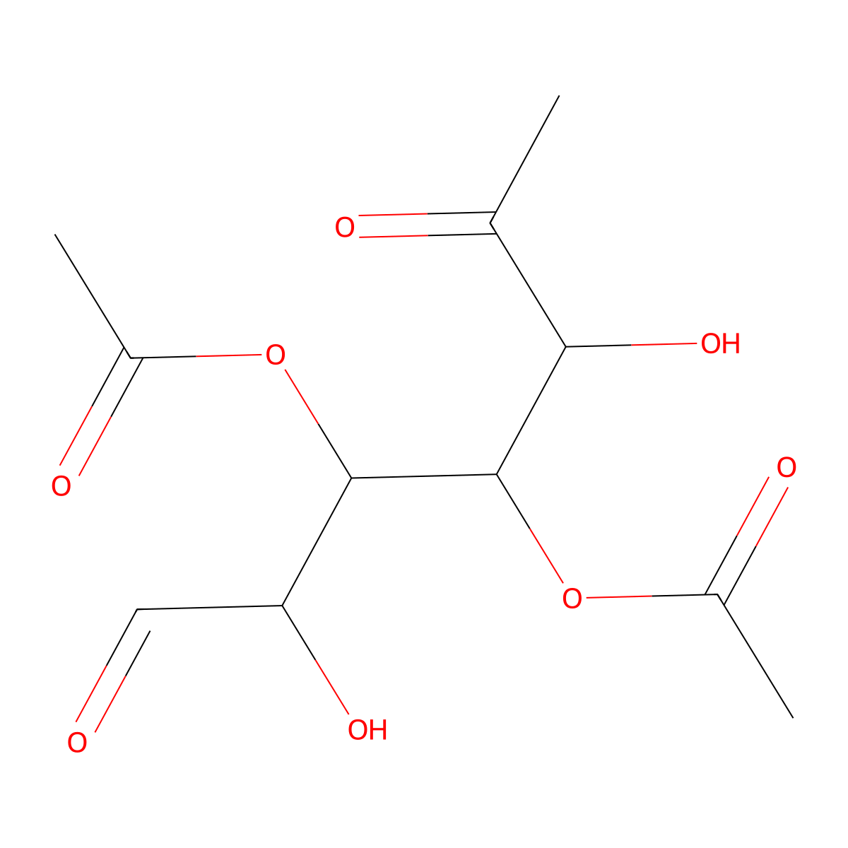 (4-Acetyloxy-2,5-dihydroxy-1,6-dioxoheptan-3-yl) acetate molecular structure, CAS 34296-99-6