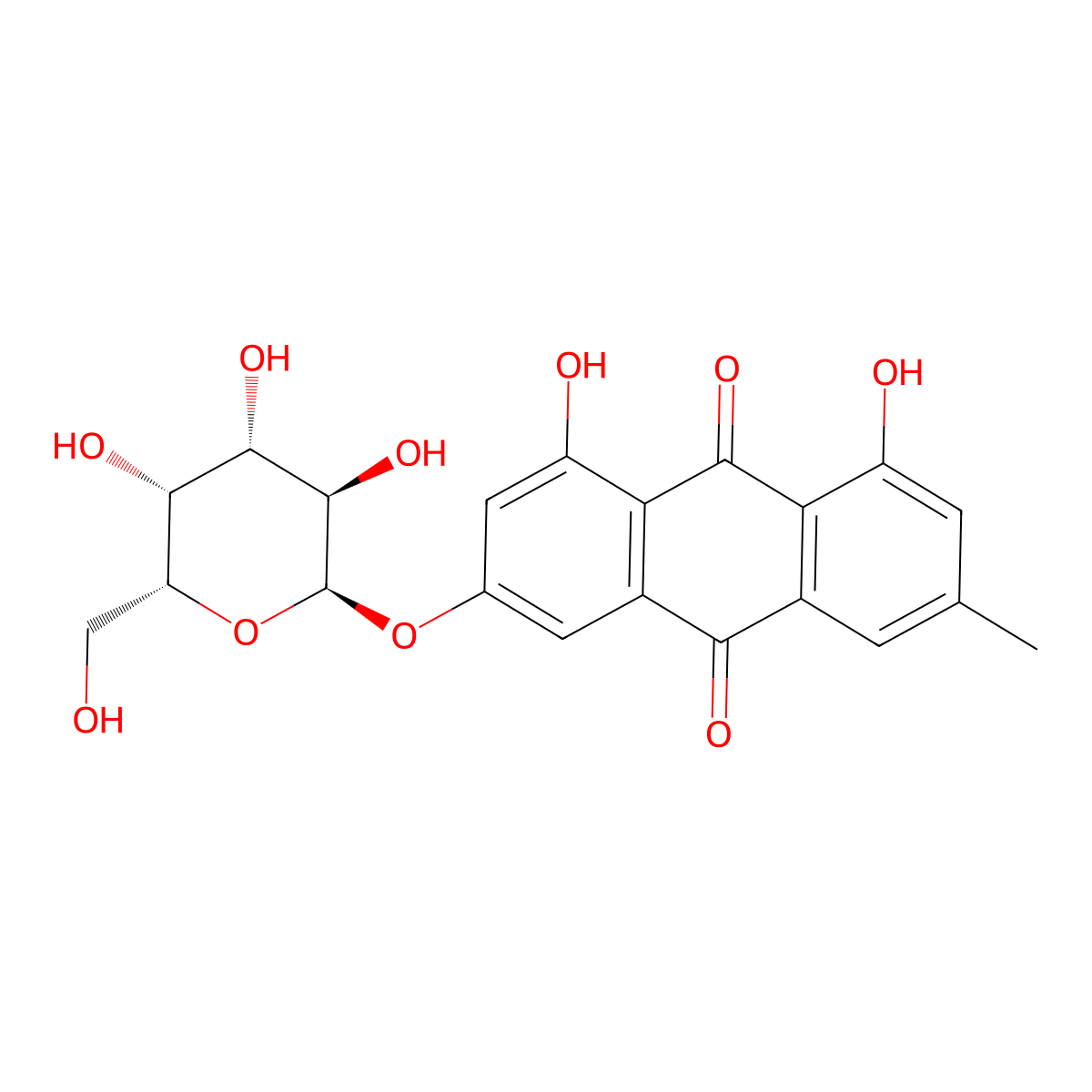 Clicoemodin molecular structure, CAS 34298-85-6
