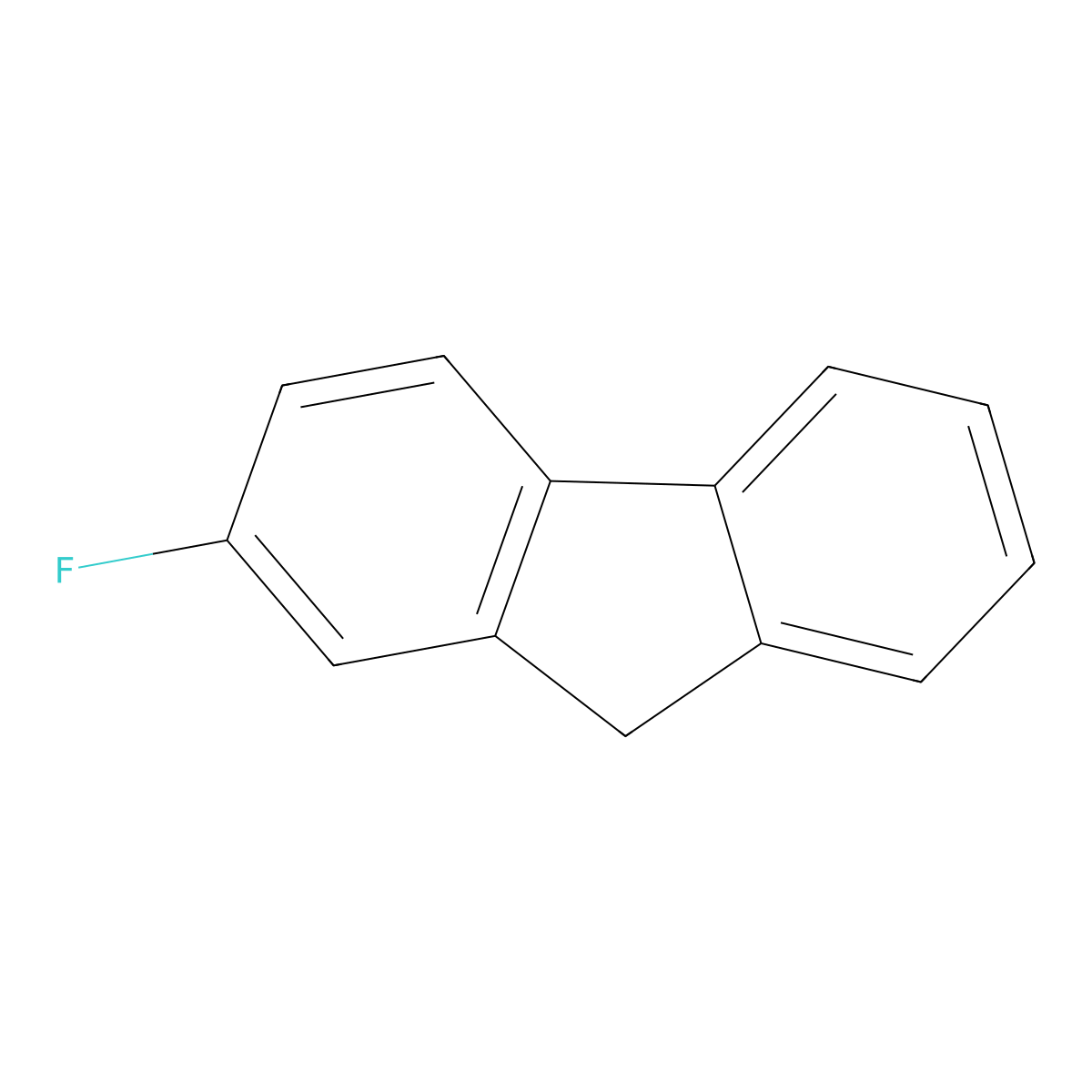 2-Fluorofluorene molecular structure, CAS 343-43-1