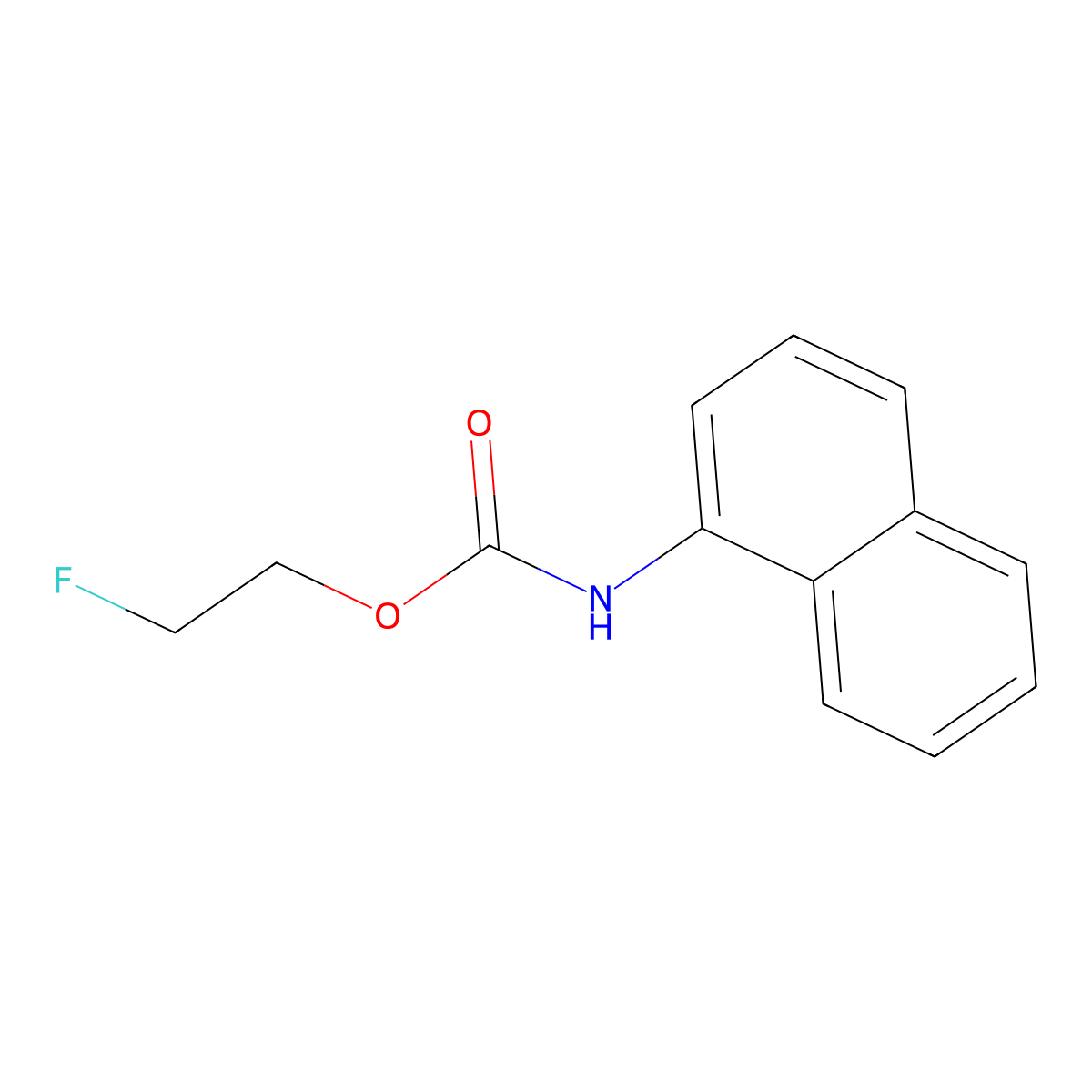 Carbamic acid, N-(alpha-naphthyl)-, 2-fluoroethyl ester molecular structure, CAS 343-47-5