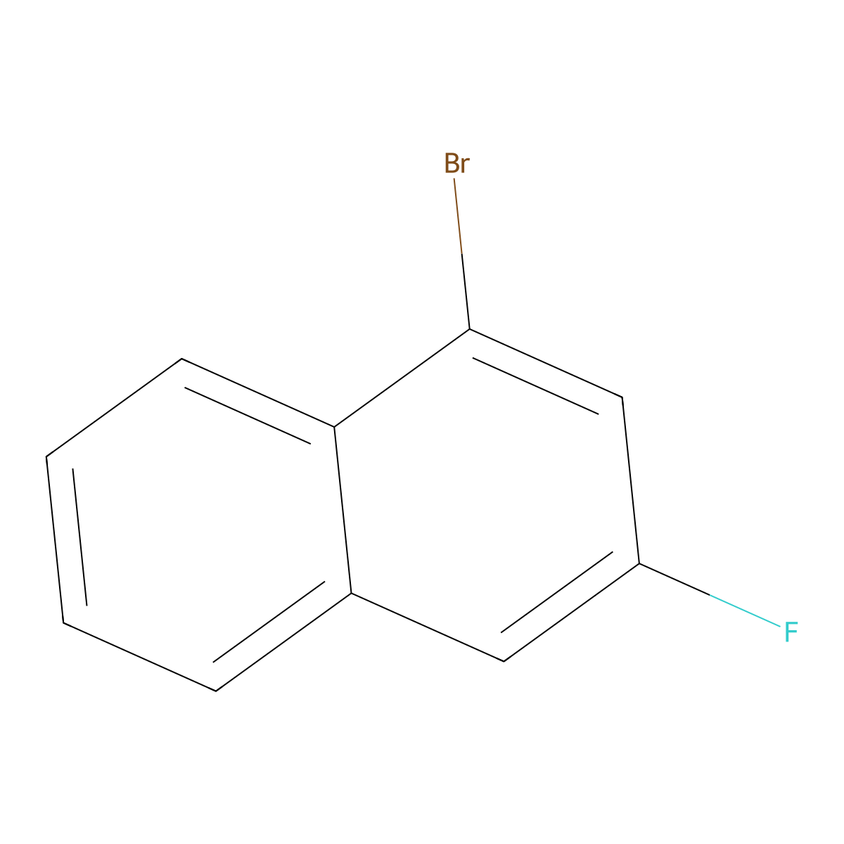 1-Bromo-3-fluoronaphthalene molecular structure, CAS 343-53-3