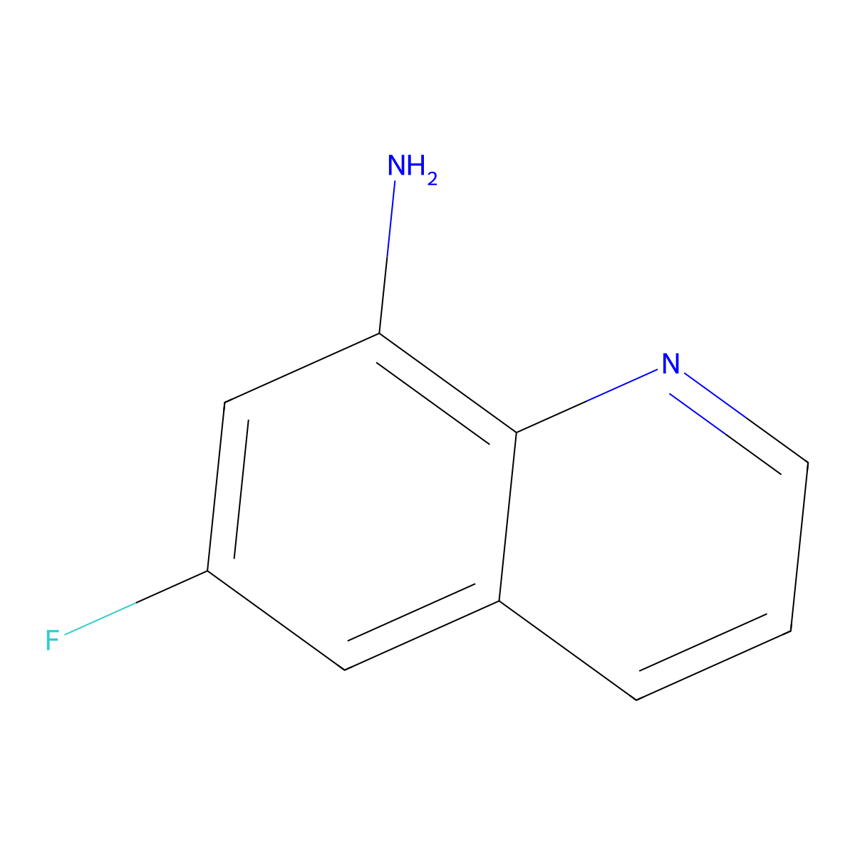 6-Fluoroquinolin-8-amine molecular structure, CAS 343-54-4