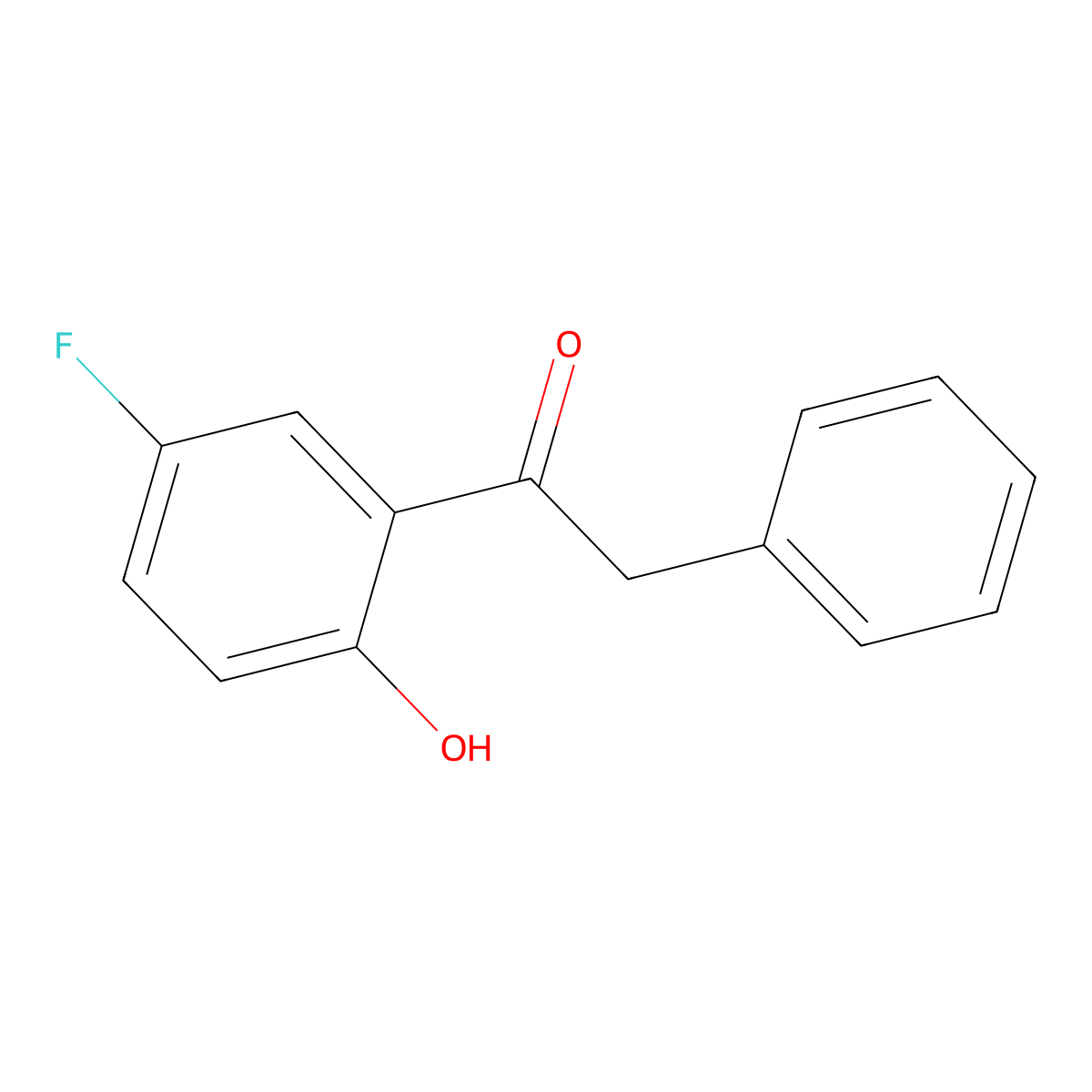1-(5-Fluoro-2-hydroxyphenyl)-2-phenylethanone molecular structure, CAS 343-59-9
