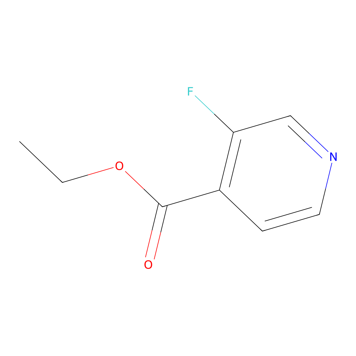 Ethyl 3-fluoroisonicotinate molecular structure, CAS 343-72-6