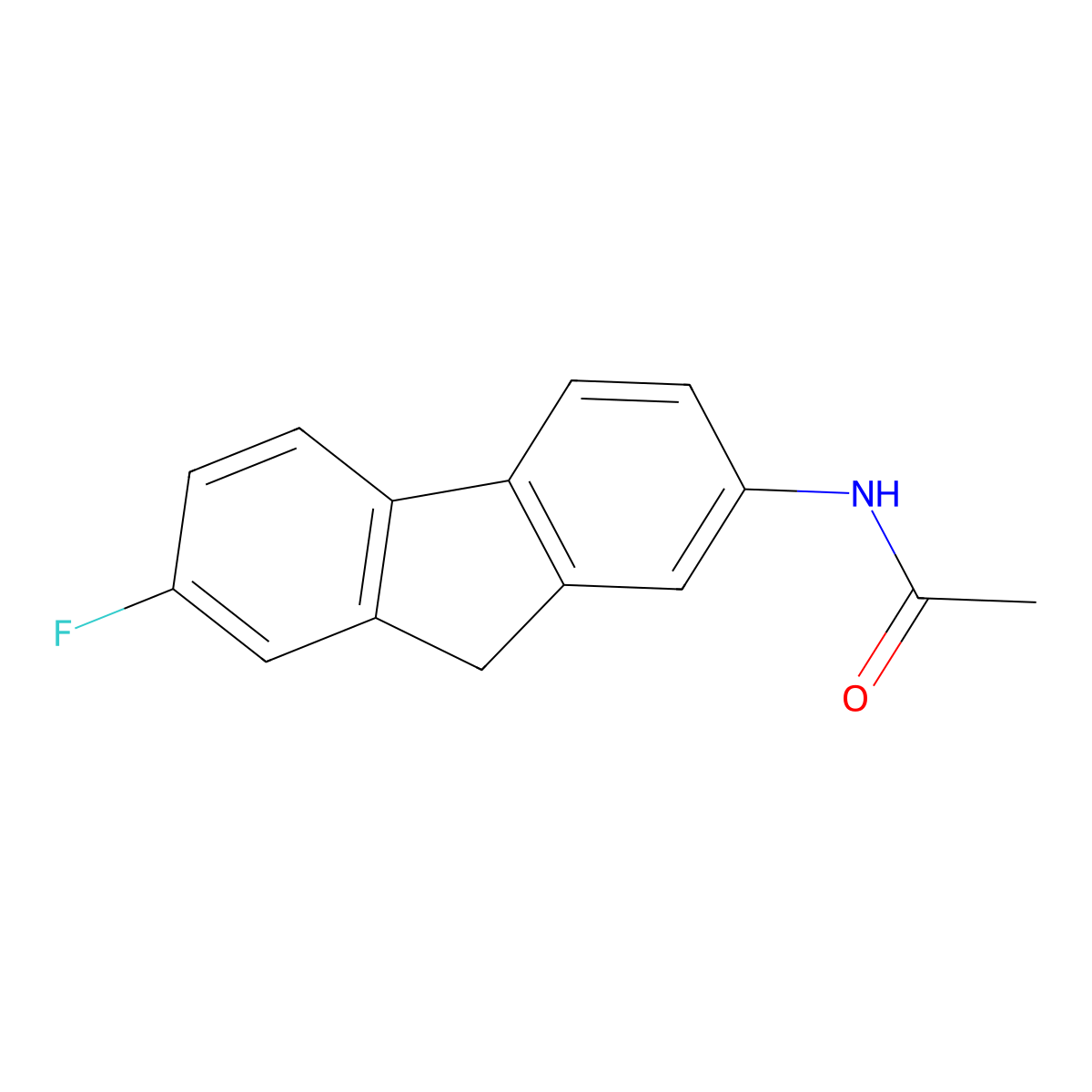 7-fluoro-N-2-acetylaminofluorene molecular structure, CAS 343-89-5