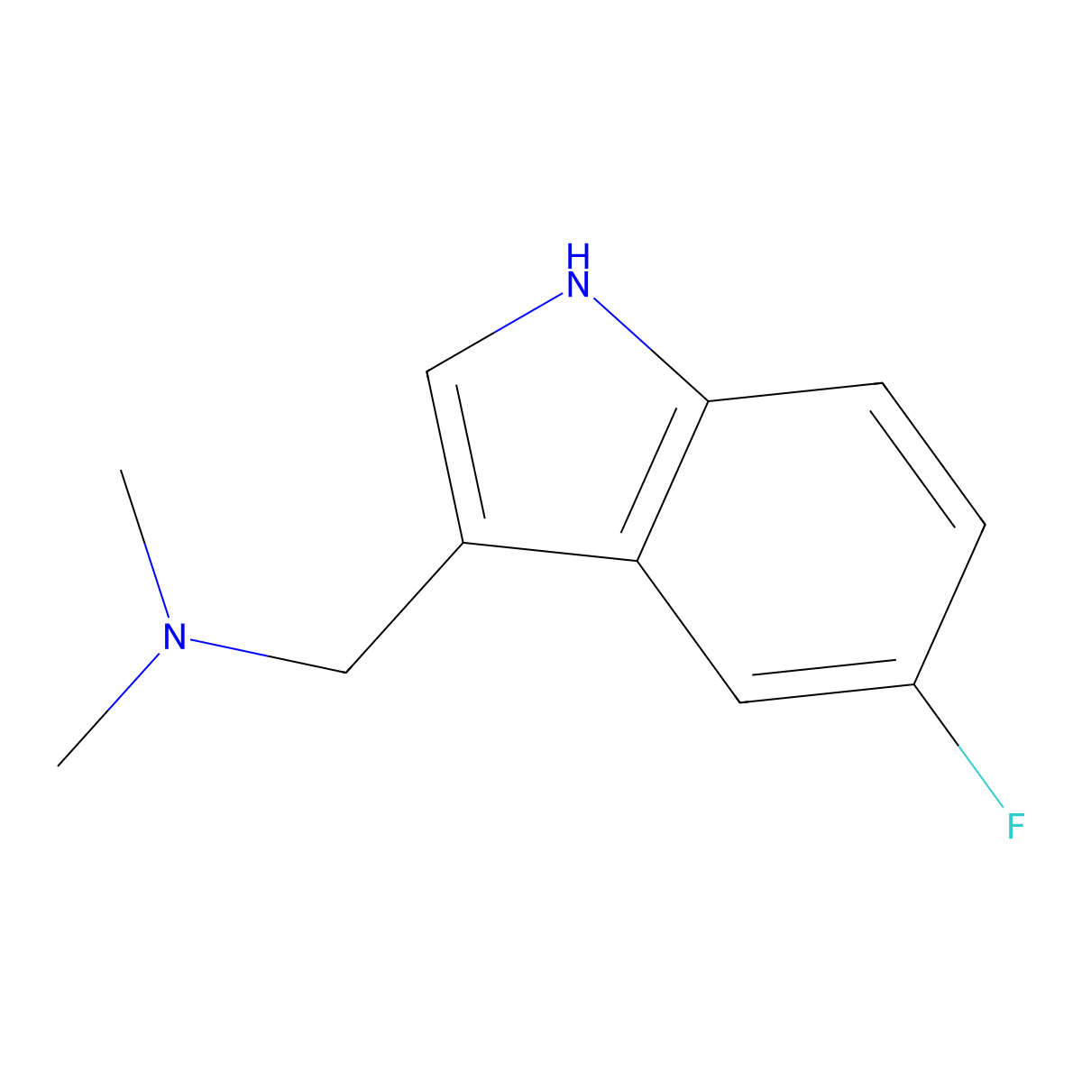 5-Fluorogramine molecular structure, CAS 343-90-8