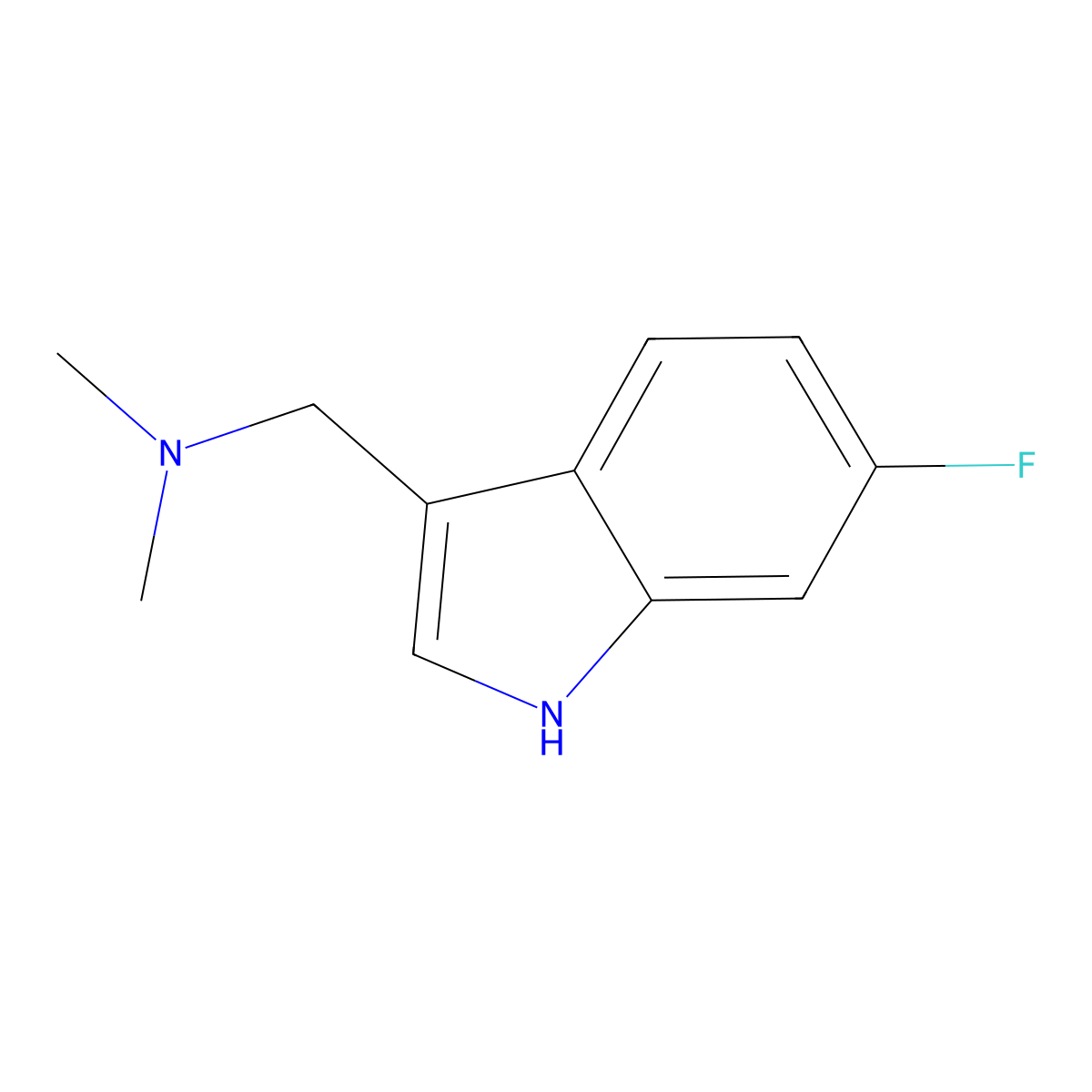 6-Fluorogramine molecular structure, CAS 343-93-1