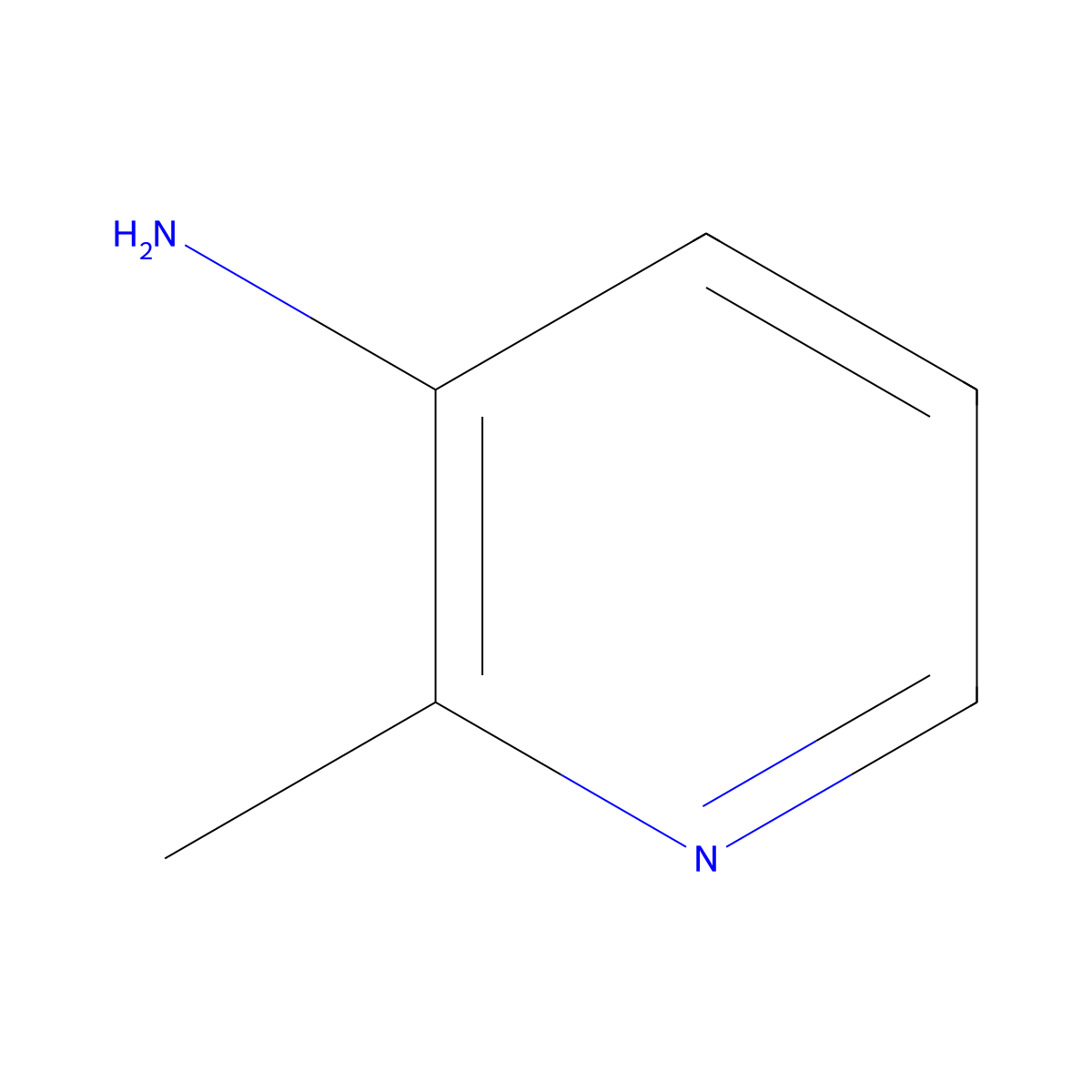 3-Amino-2-methylpyridine molecular structure, CAS 3430-10-2